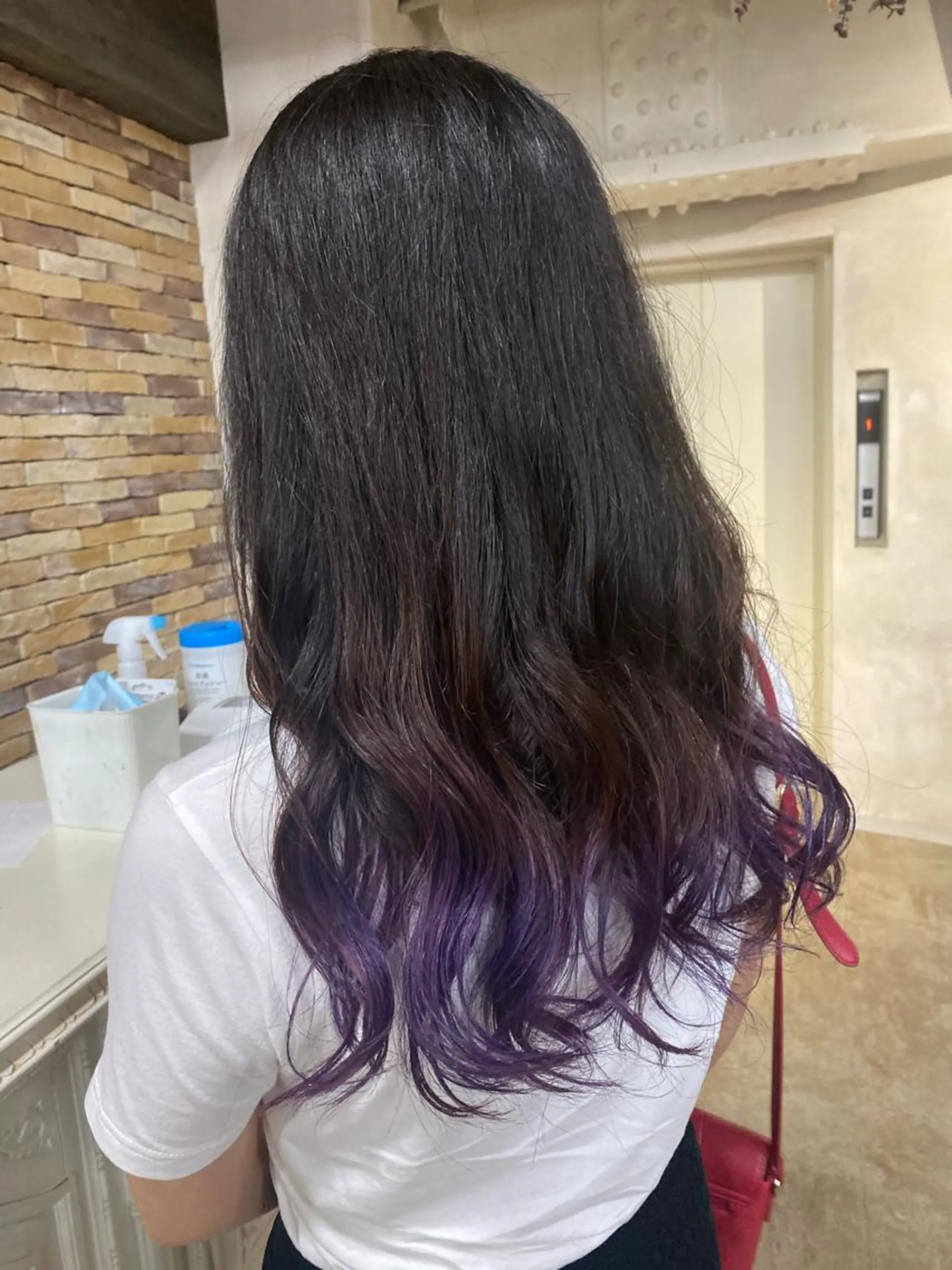 ロング カラー ブリーチ グラデーションカラー パープルカラー ヘアカラー ALLY（アリー）所属・ミニモお気に入り数 No.1宍戸雄弥のヘアスタイル