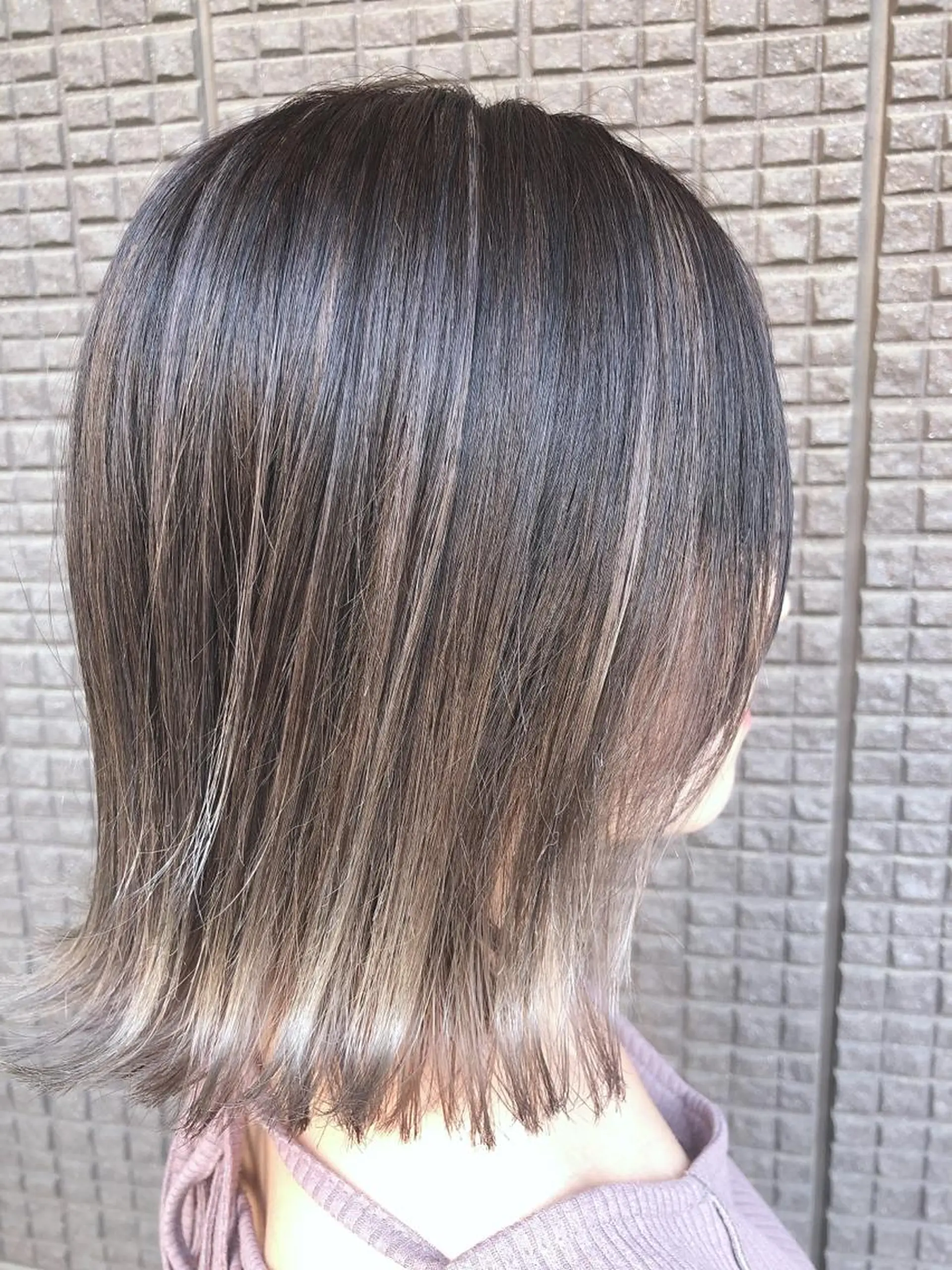 ミディアム カラー バレイヤージュ レイヤーカット 代表　YUKI ☆のヘアスタイル