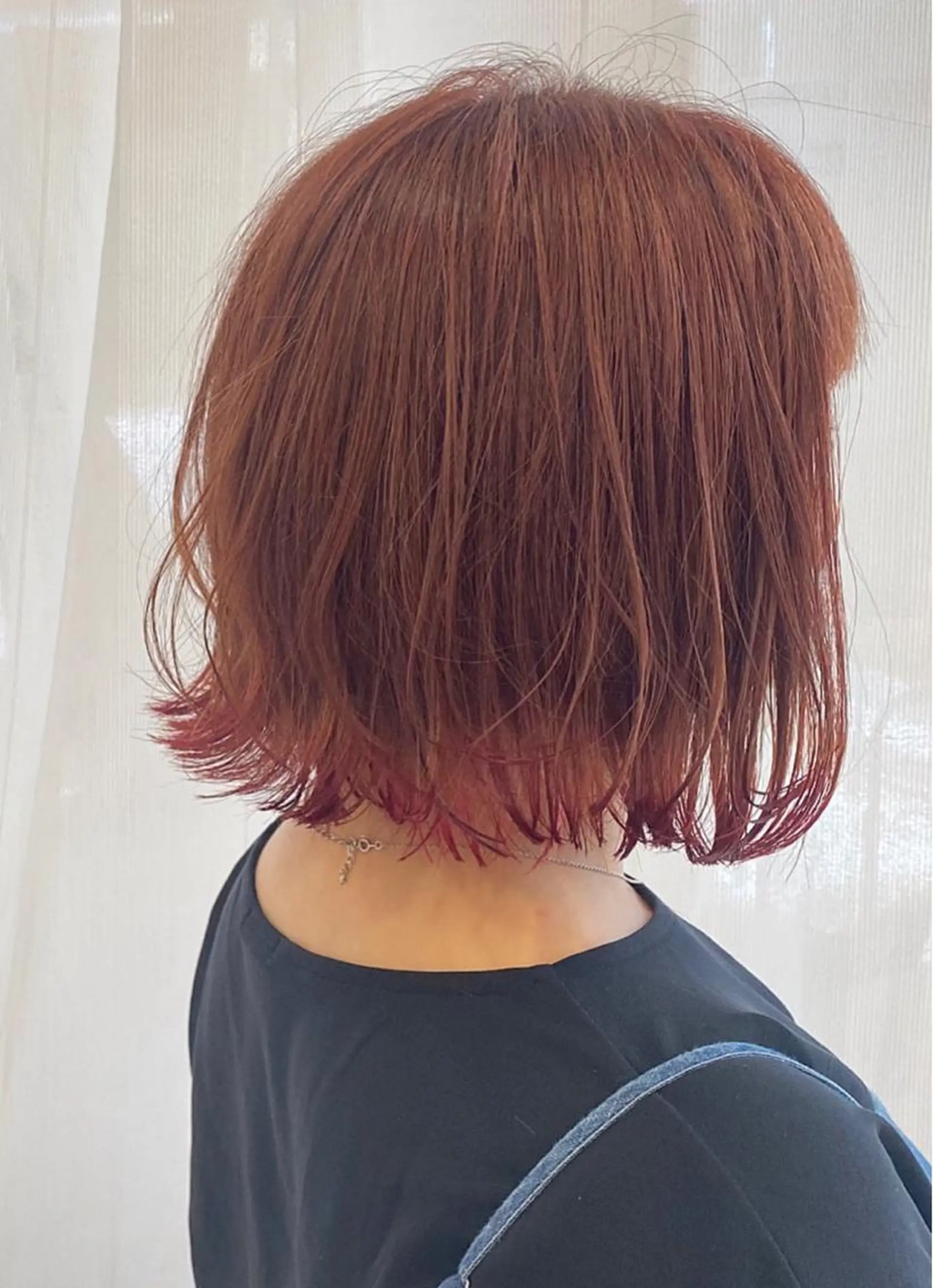 ショート カラー ヘアアレンジ ピンクカラー エクステ＆カラー 特化F-card上通のヘアスタイル