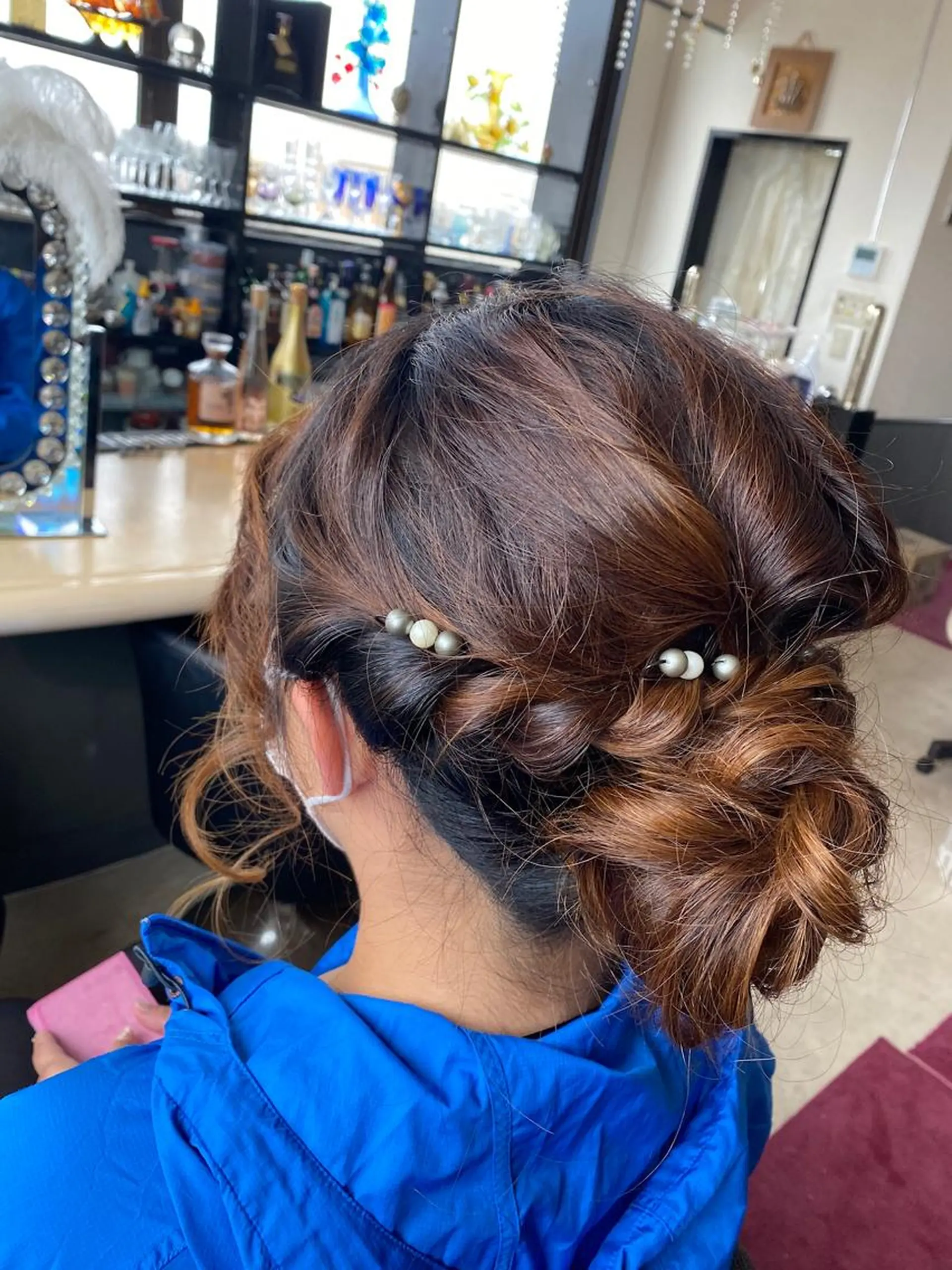 セミロング カラー パーマ ヘアアレンジ ネイル マツエク・マツパ 銀河 ティンガーラのヘアスタイル