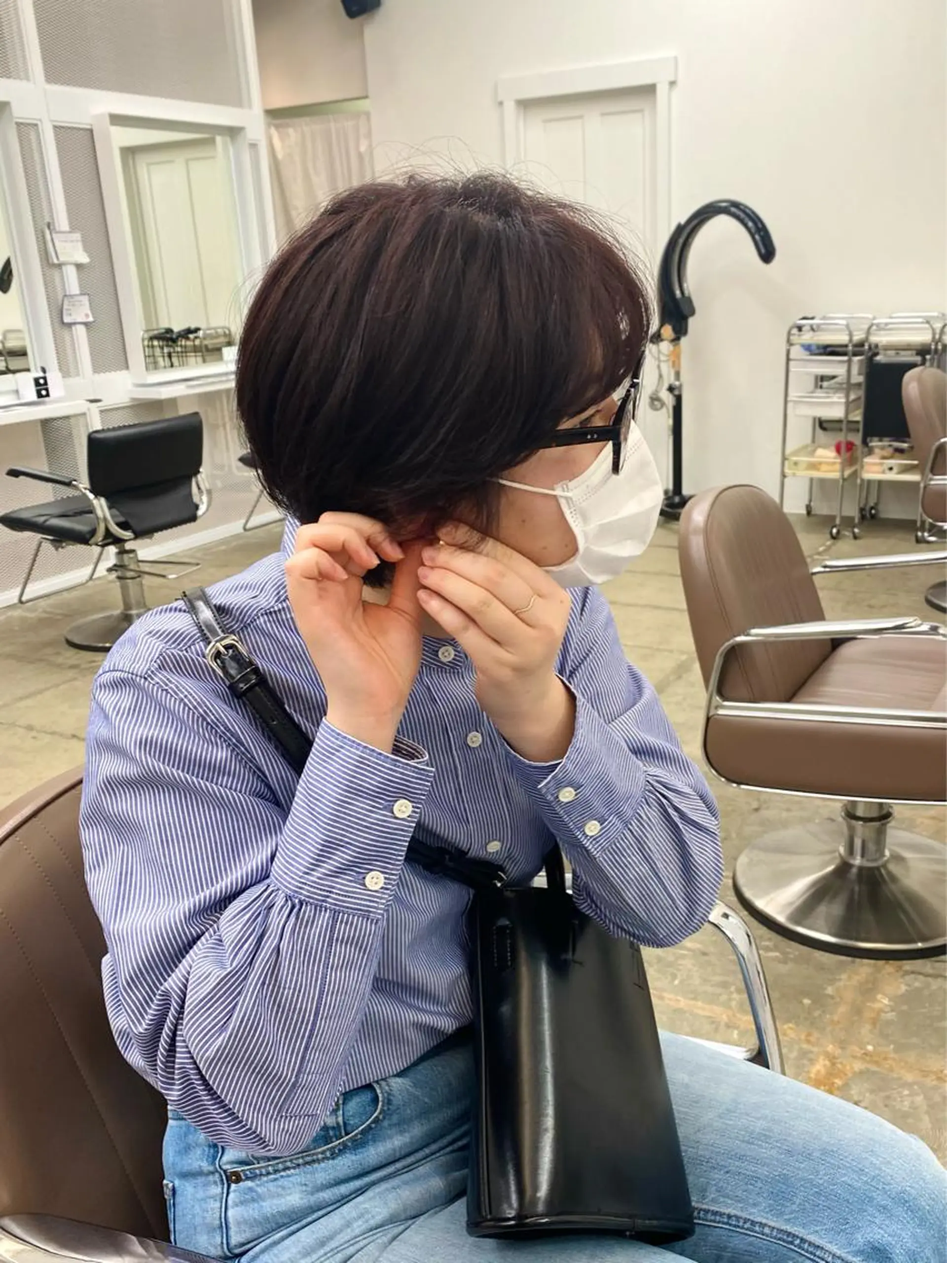 ショート カラー ブラウンカラー ピンクカラー ピンクブラウン カット ヘアカラー サトウ リョウのヘアスタイル