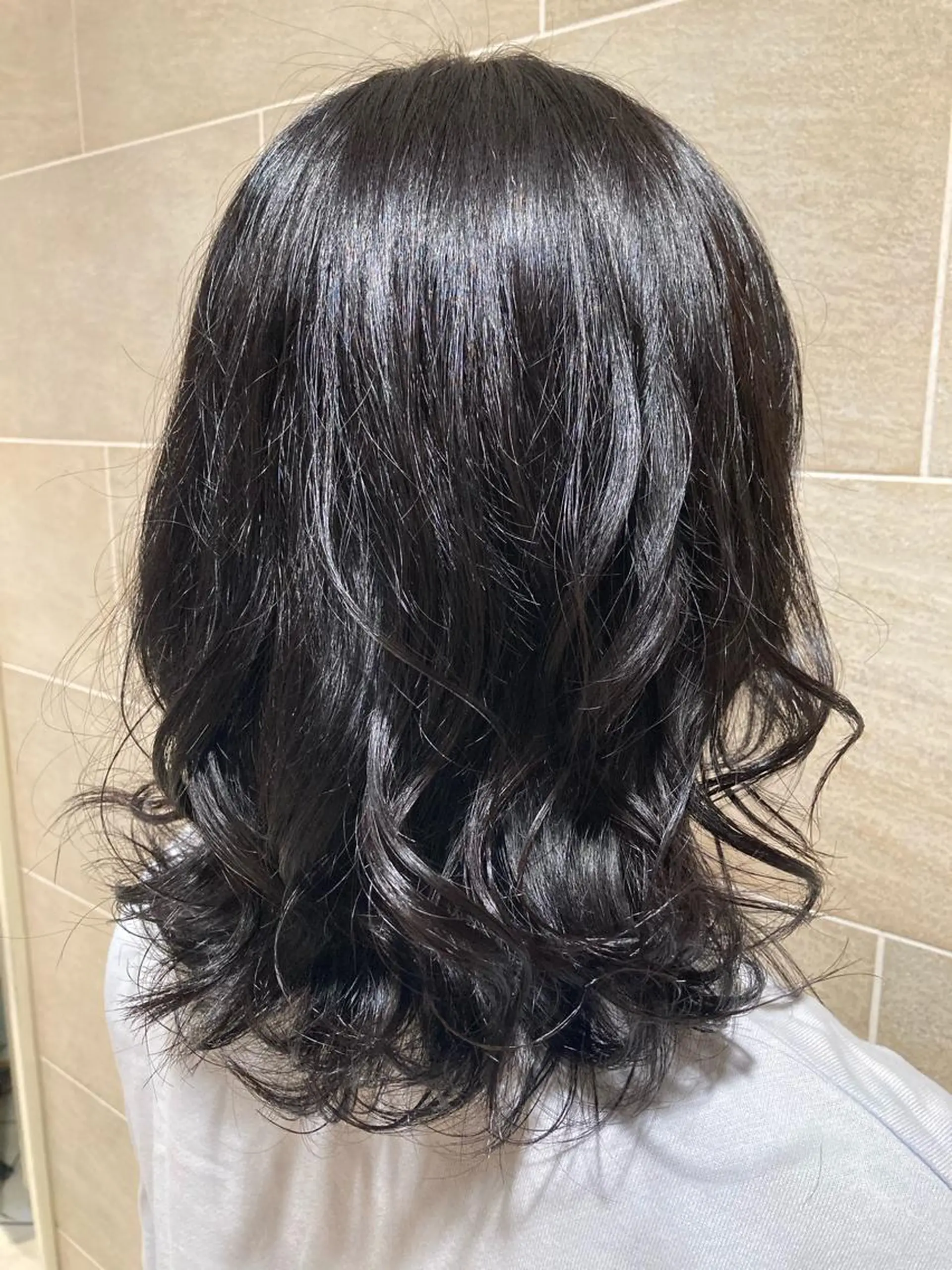 ミディアム カラー ブラウンカラー モカブラウン ヘアカラー 宮原 佳苗のヘアスタイル