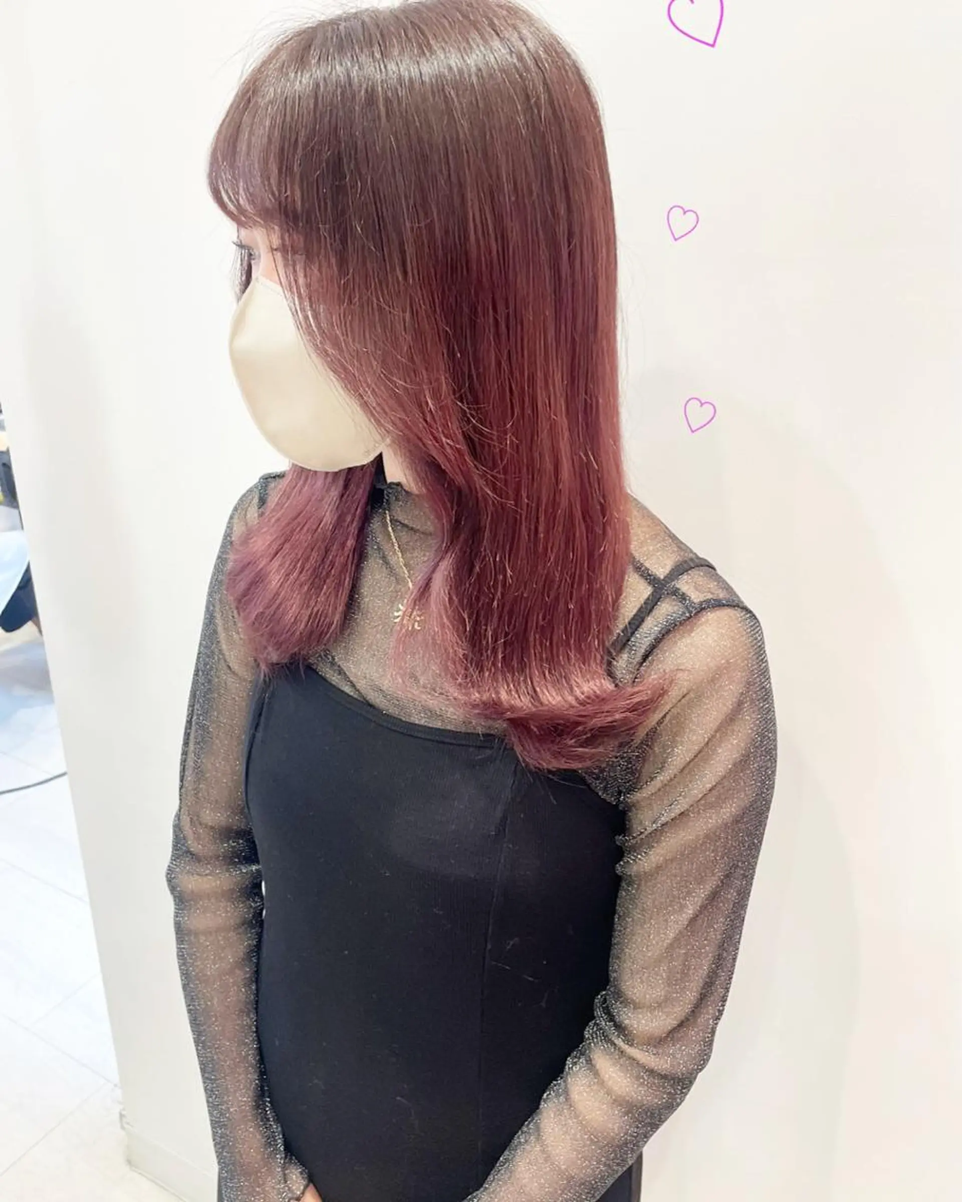 セミロング カラー ラベンダーカラー ラベンダーピンク ピンクカラー EMANON新宿東口所属・新宿駅近♡個室 ♡関口三都季🌜のヘアスタイル