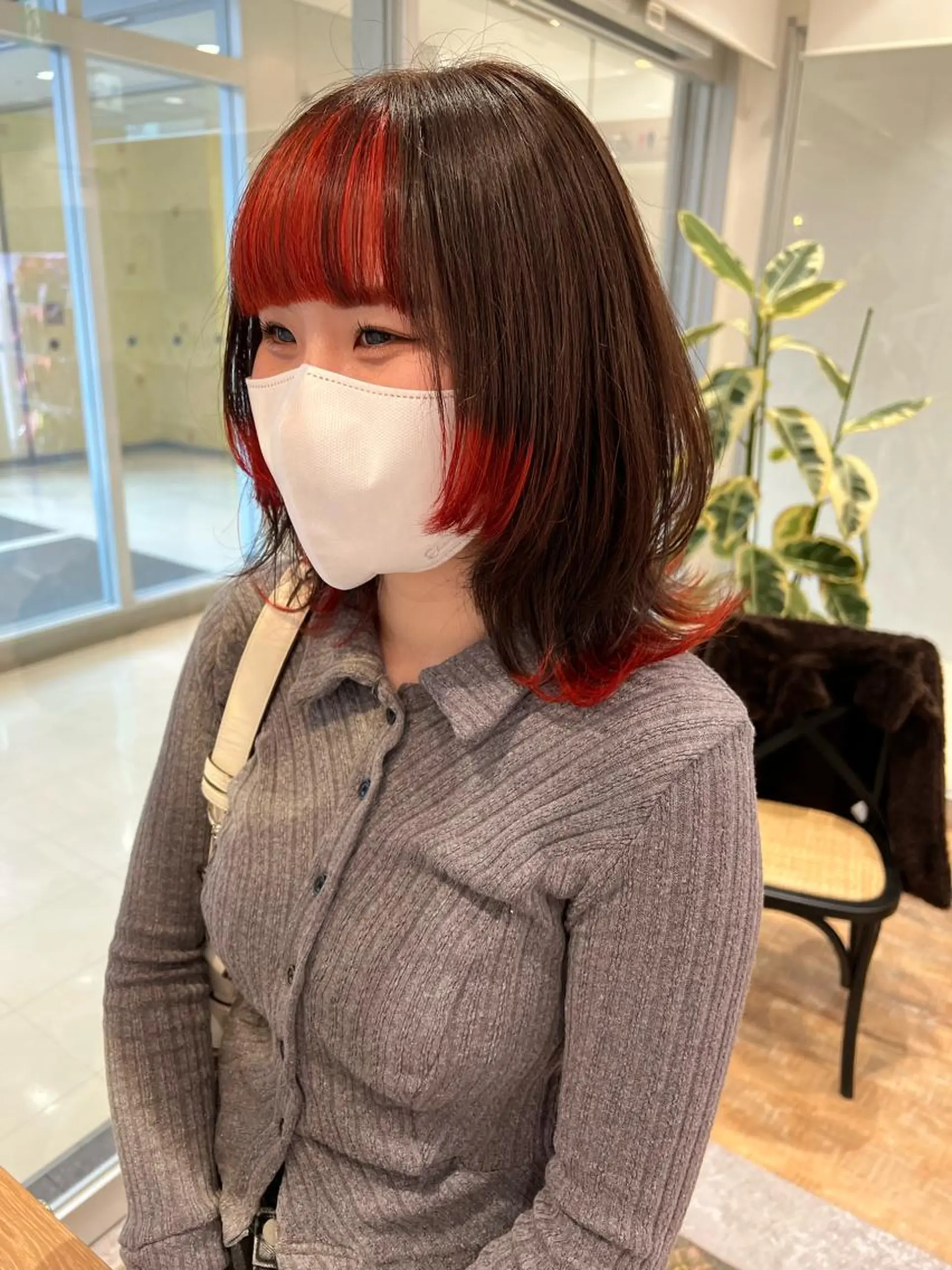 ミディアム カラー カット ヘアカラー トリートメント 副店長 💐MIZUKI💐のヘアスタイル