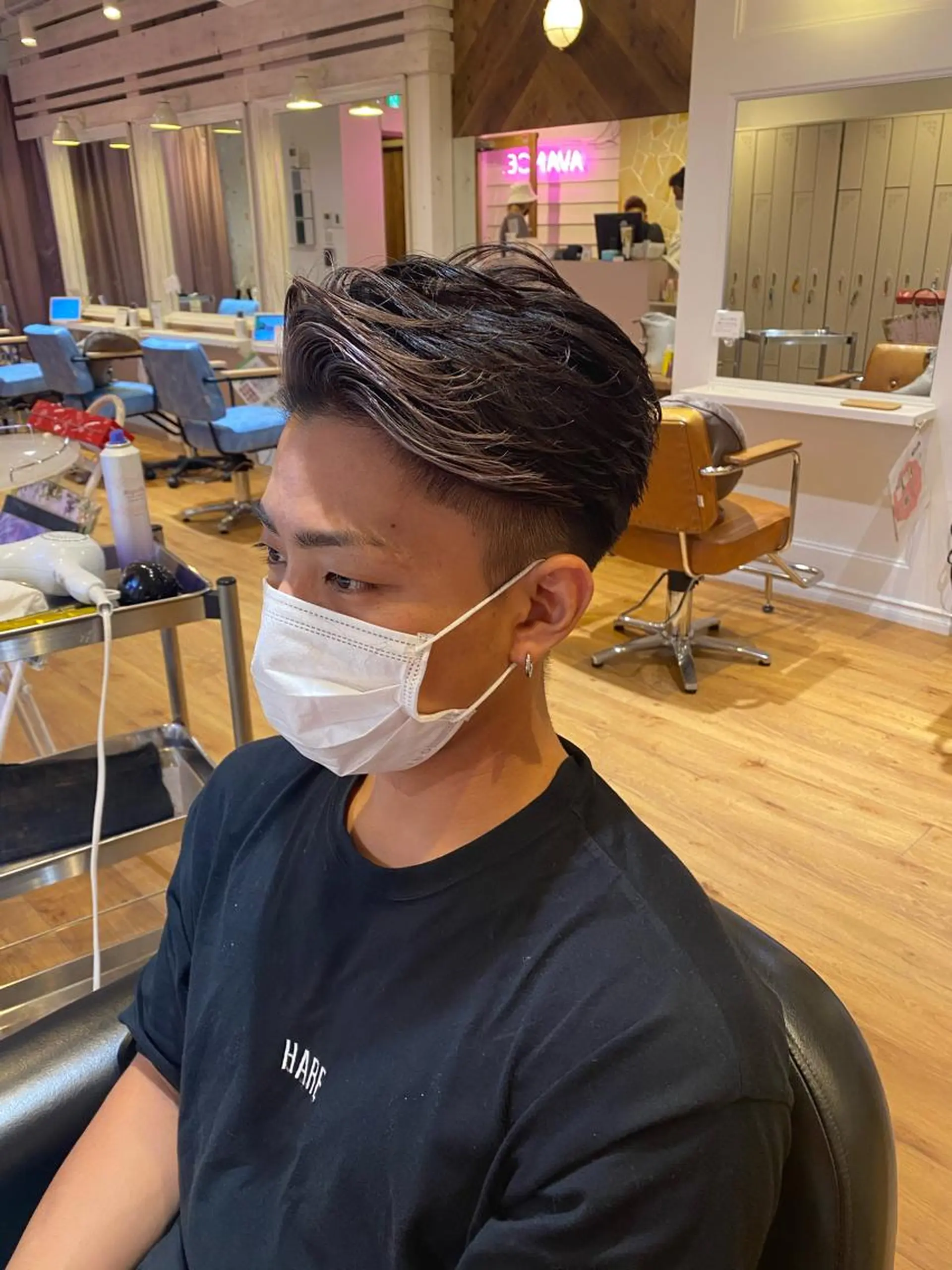 ショート カラー メンズ メンズハイライト ハイライトカラー 外国人風カラー ハイライト カット ヘアカラー メンズ特化 店長 松元のヘアスタイル