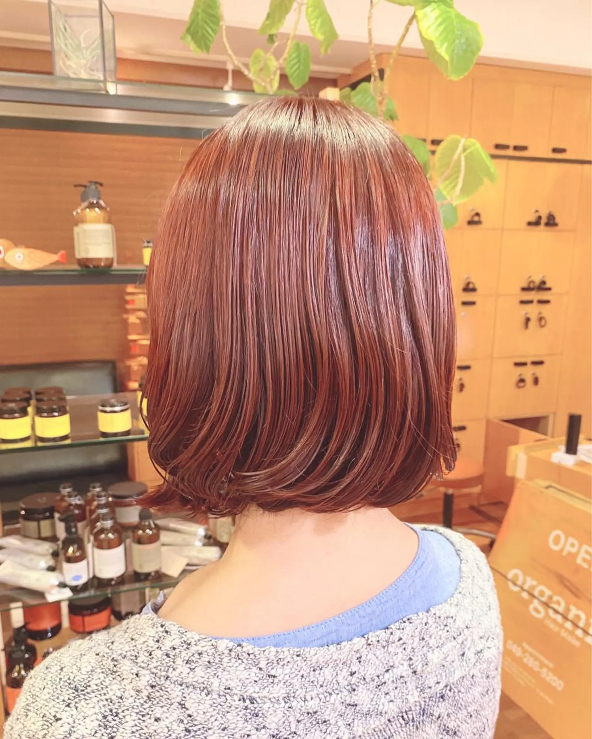 ショート カラー ブリーチ ブラウンカラー ブリーチなしカラー ピンクカラー ピンクブラウン miyu ボブモデル募集中のヘアスタイル