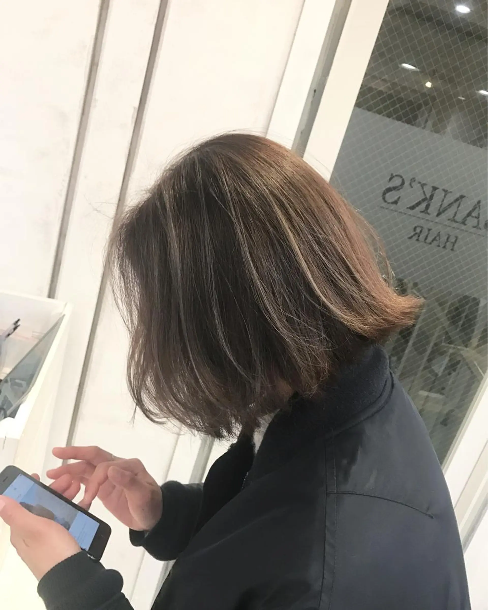 ショート カラー ヘアアレンジ グレージュ ハイライトカラー ハイライト ヘアカラー トリートメント BANK'S hair所属・💐ケラチン 髪質改善寺坂雄飛💐のヘアスタイル