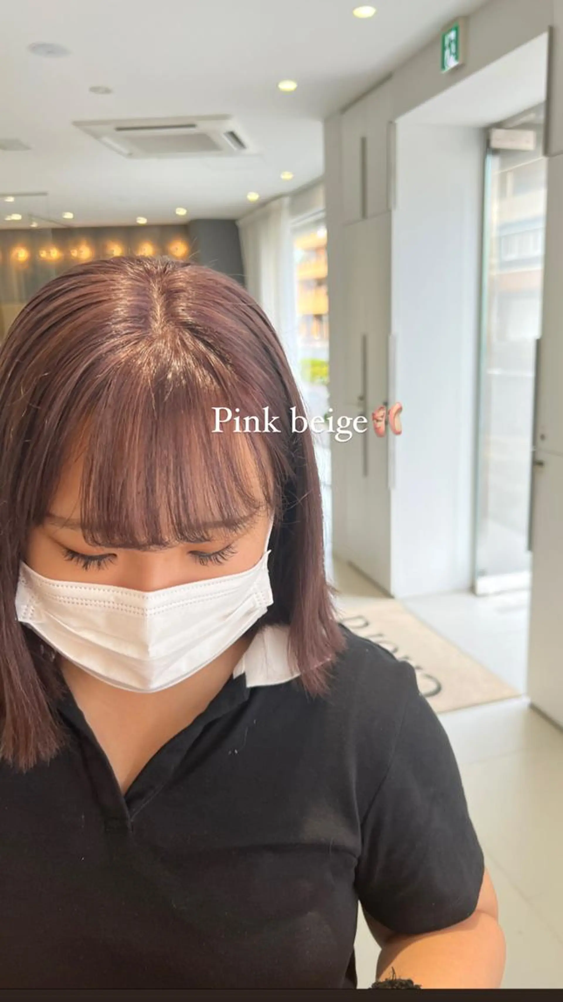 ミディアム カラー ブリーチ ケアブリーチ イルミナカラー ピンクカラー Rena ,のヘアスタイル