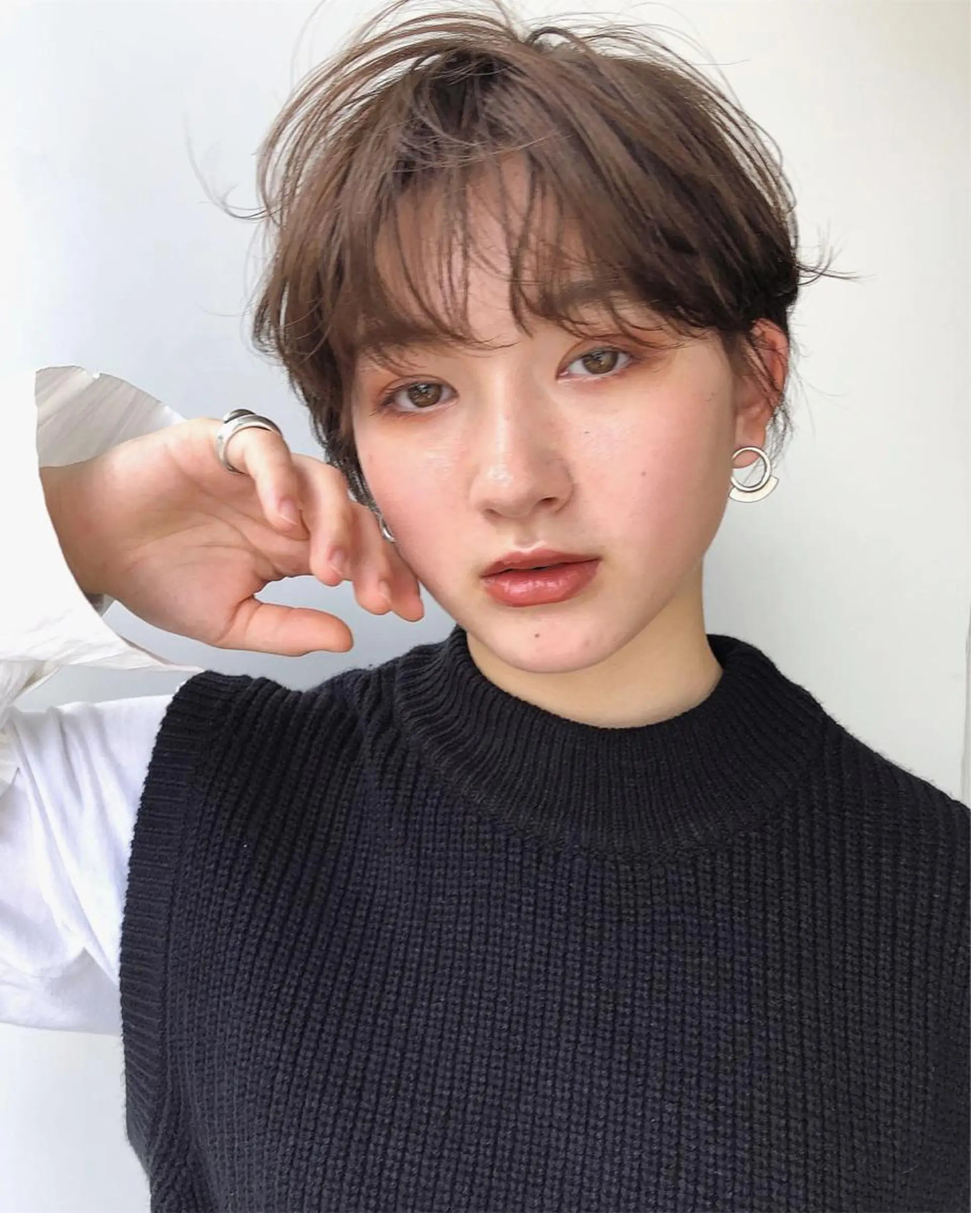 ショート カラー ショートヘア カット ヘアカラー トリートメント Loom.所属・村上雅人 ナチュラルモードのヘアスタイル