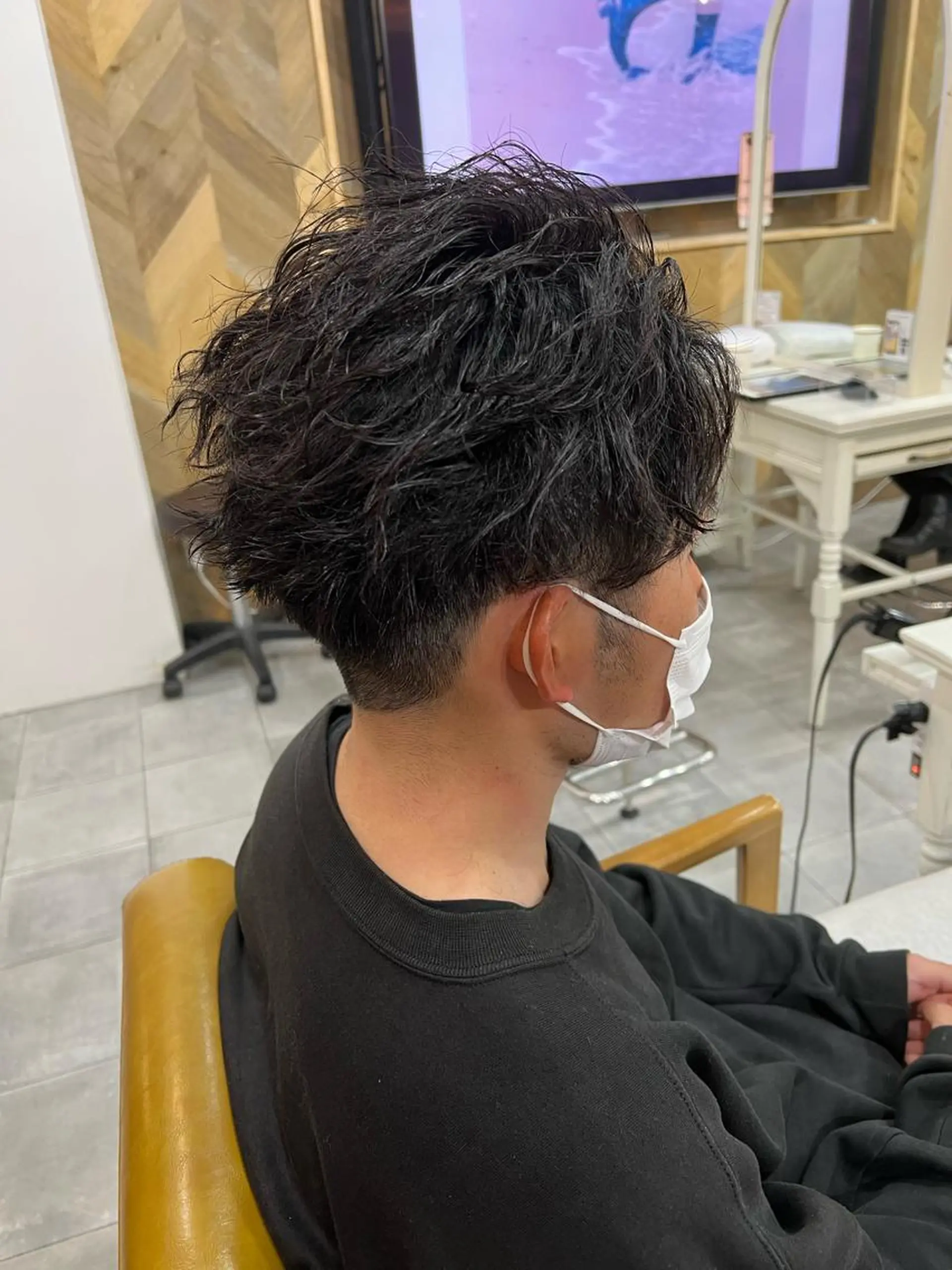 ショート パーマ メンズ カット パーマ SHIAN立川 及川望のヘアスタイル