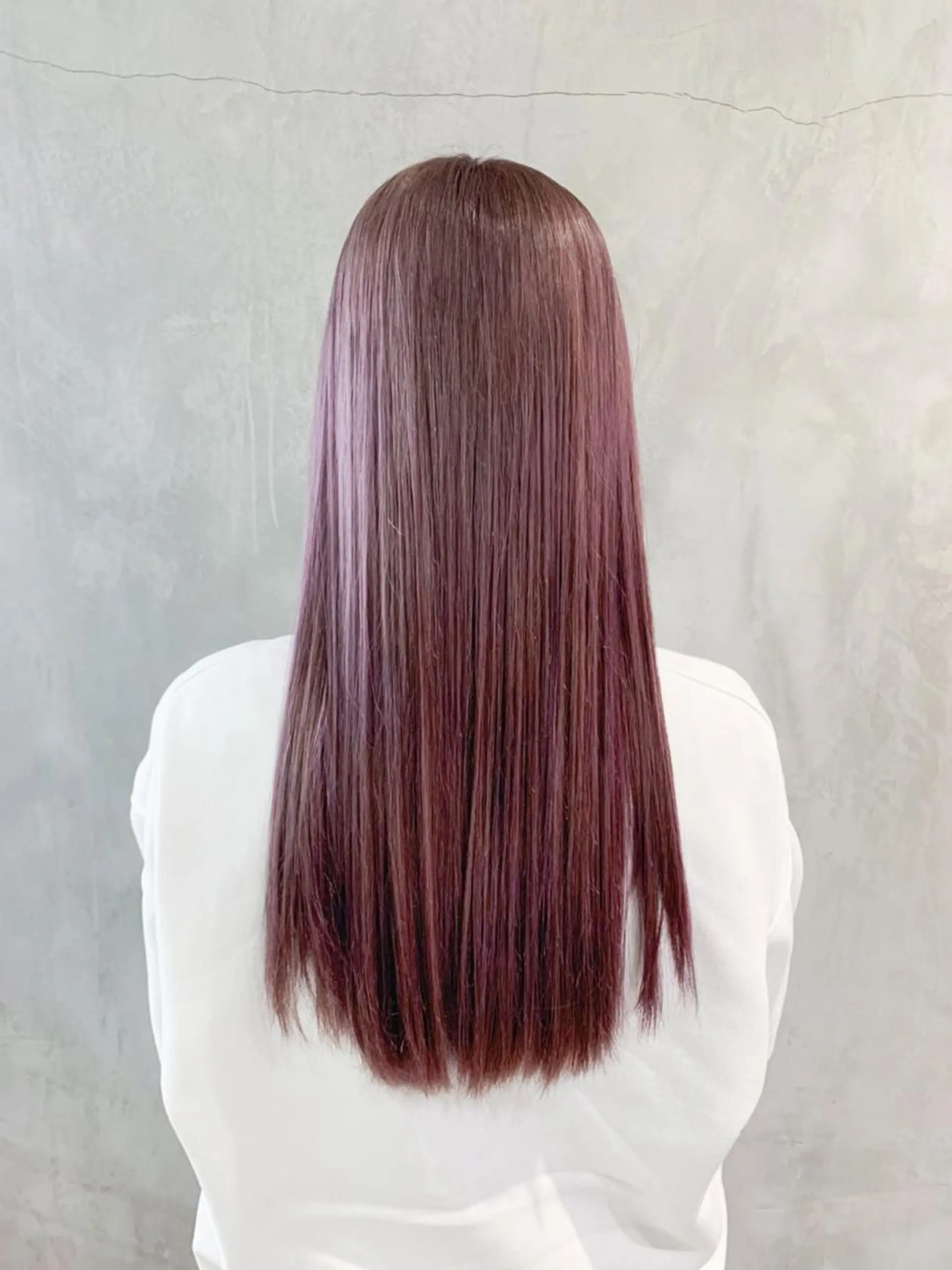 セミロング カラー パーマ ヘアアレンジ ピンクカラー ピンクパープル パープルカラー ITbyALBUM 中野店のヘアスタイル