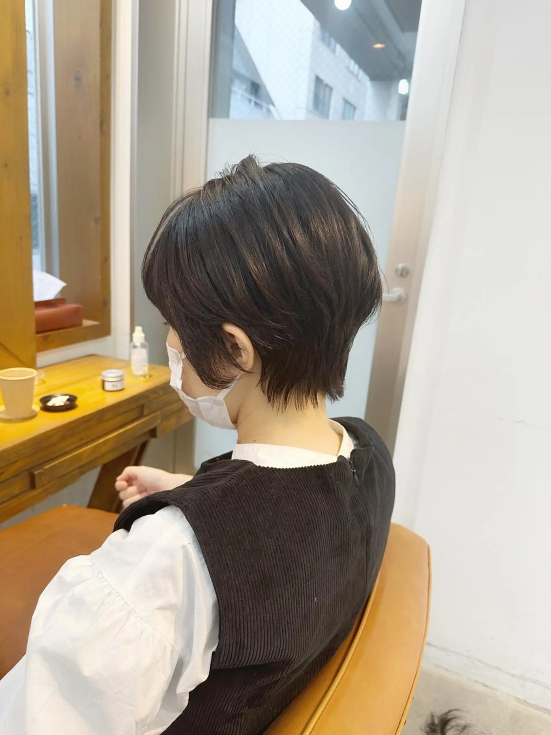 ショート ショートボブ ハンサムショート ボブ くせ毛 ショートヘア カット ヘアカラー newline銀座所属・銀座ショート/ 大人ショート/金子涼のヘアスタイル