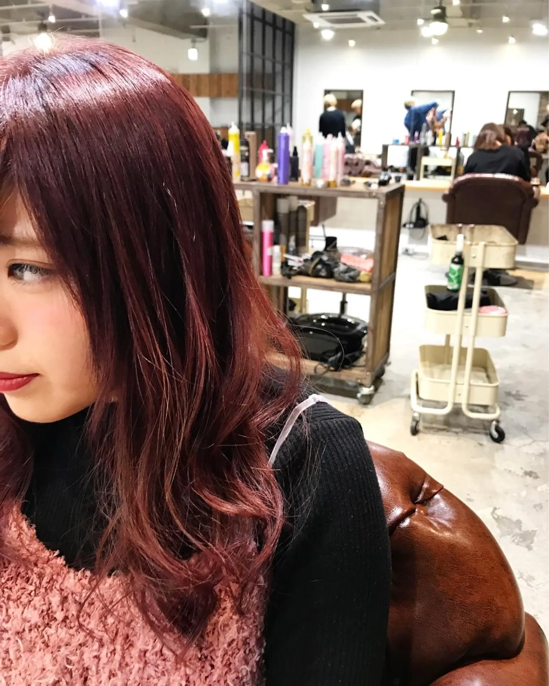 セミロング カラー パーマ ヘアアレンジ メンズ キッズ 子どものヘアアレンジ メンズハイライト グラデーションカラー ハイライトカラー ピンクカラー Forest. -髪質改善-のヘアスタイル