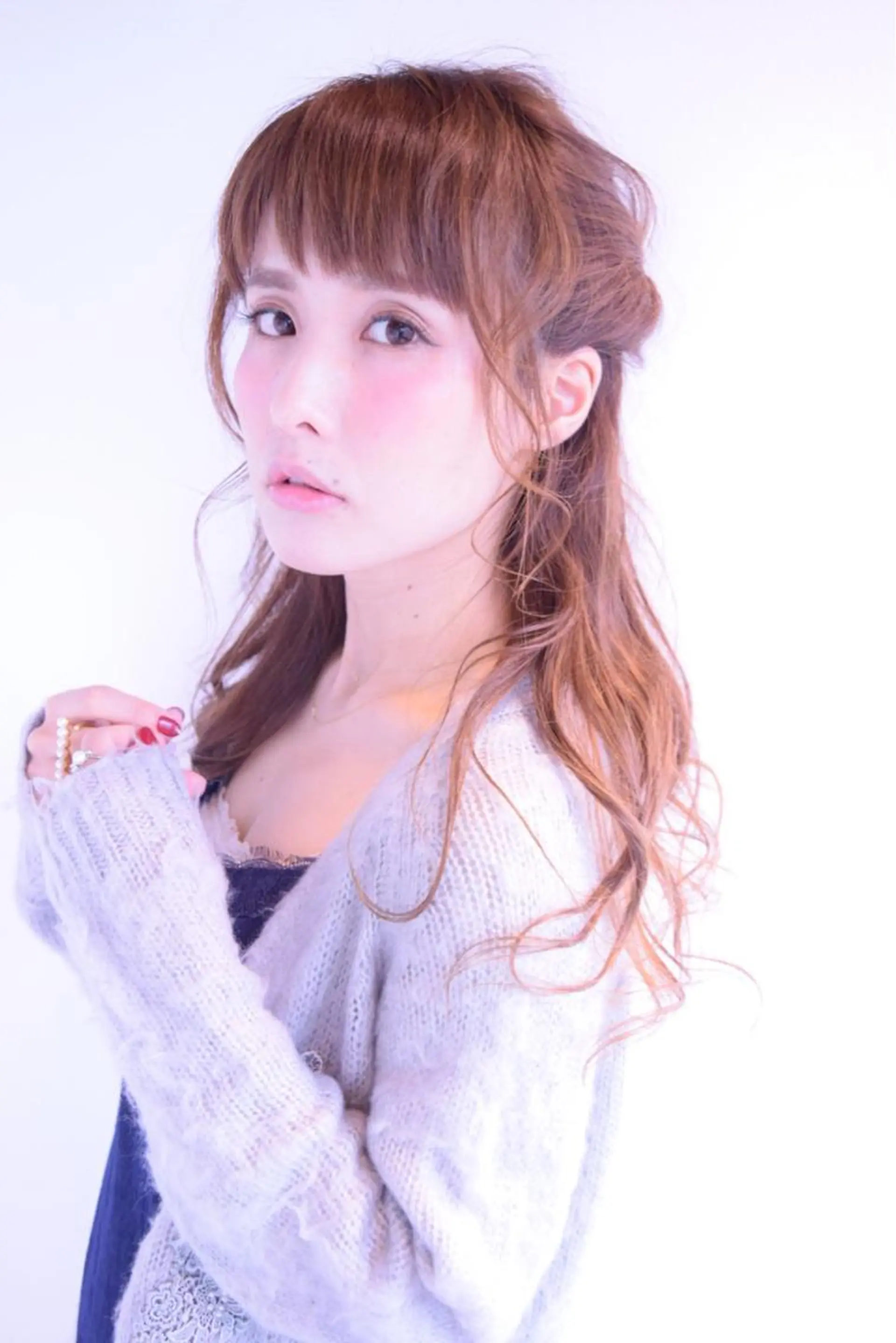 ミディアム セミロング ロング カラー パーマ ヘアアレンジ 高橋 隆一のヘアスタイル