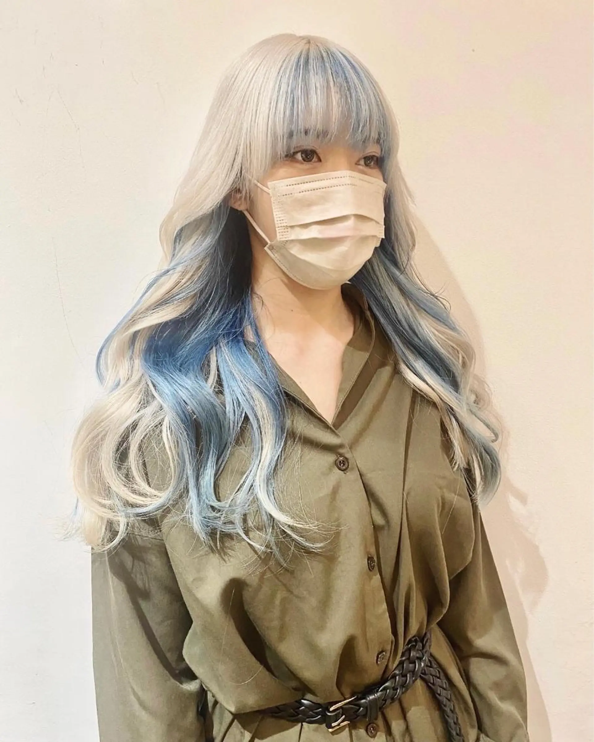 ロング カラー ブルーカラー デザインカラー ヘアカラー ハイトーン/デザイン hirokiのヘアスタイル