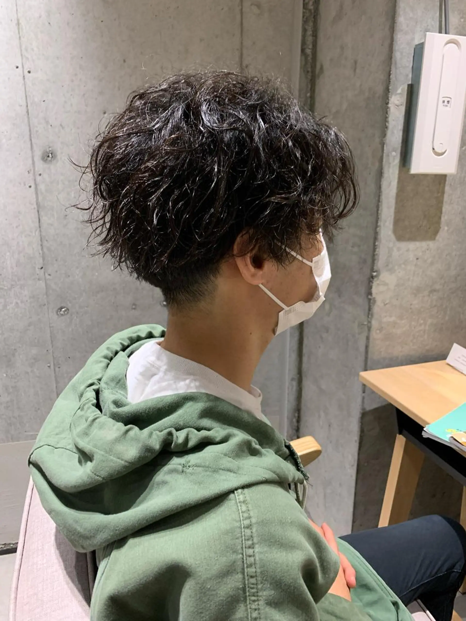 パーマ メンズ カット パーマ 毛流れが作れる 縮毛矯正/渡部純生のヘアスタイル