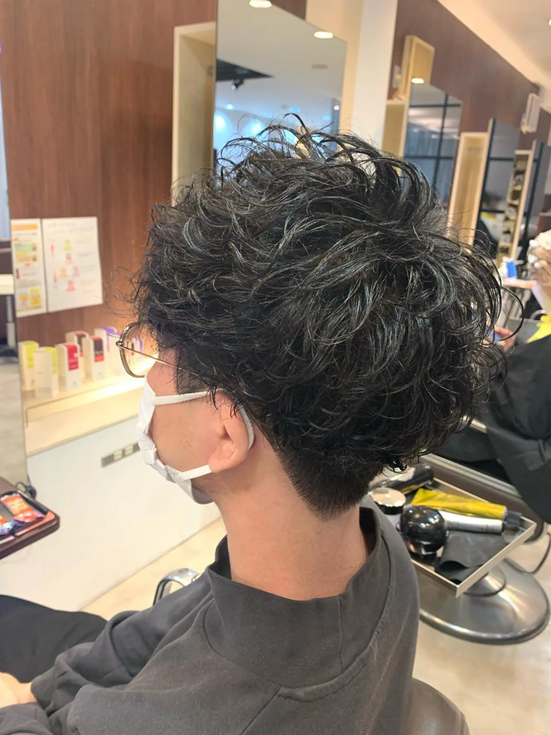 ショート メンズパーマ/難波/ 心斎橋　室園亮佑のヘアスタイル