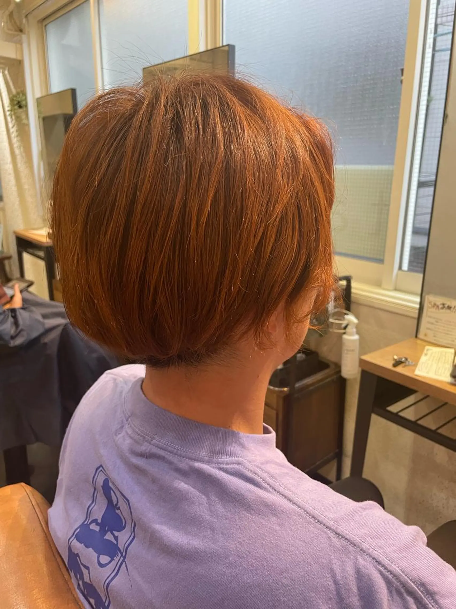 ショート カラー オレンジ ヘアカラー コヤナギ ラムのヘアスタイル