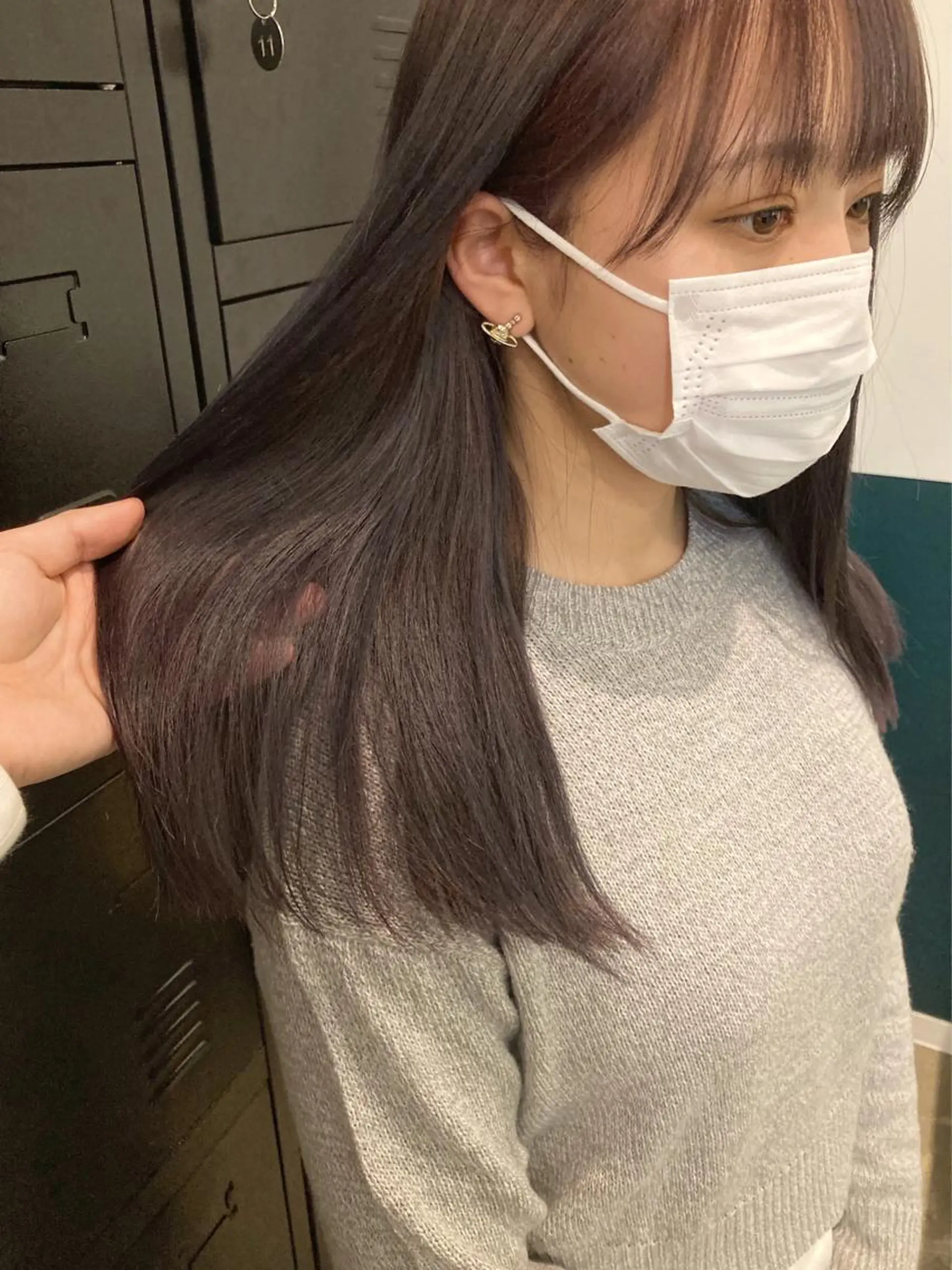 セミロング カラー ブリーチ ブルーカラー 透明感カラー パープルカラー シルバー ヘアカラー カラーリスト菅野 竜矢🌈のヘアスタイル