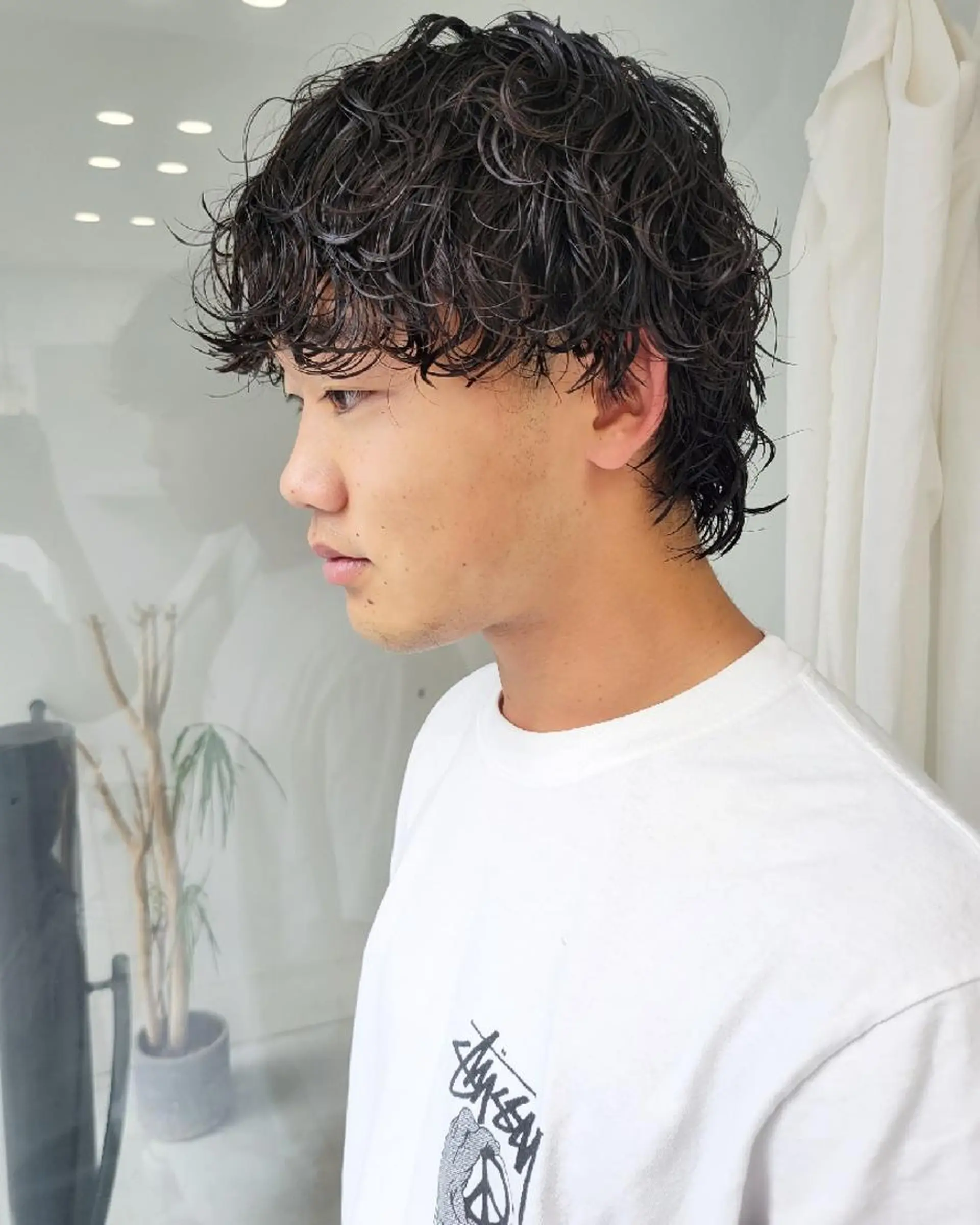 メンズ パーマ 佐伯 彰太のヘアスタイル