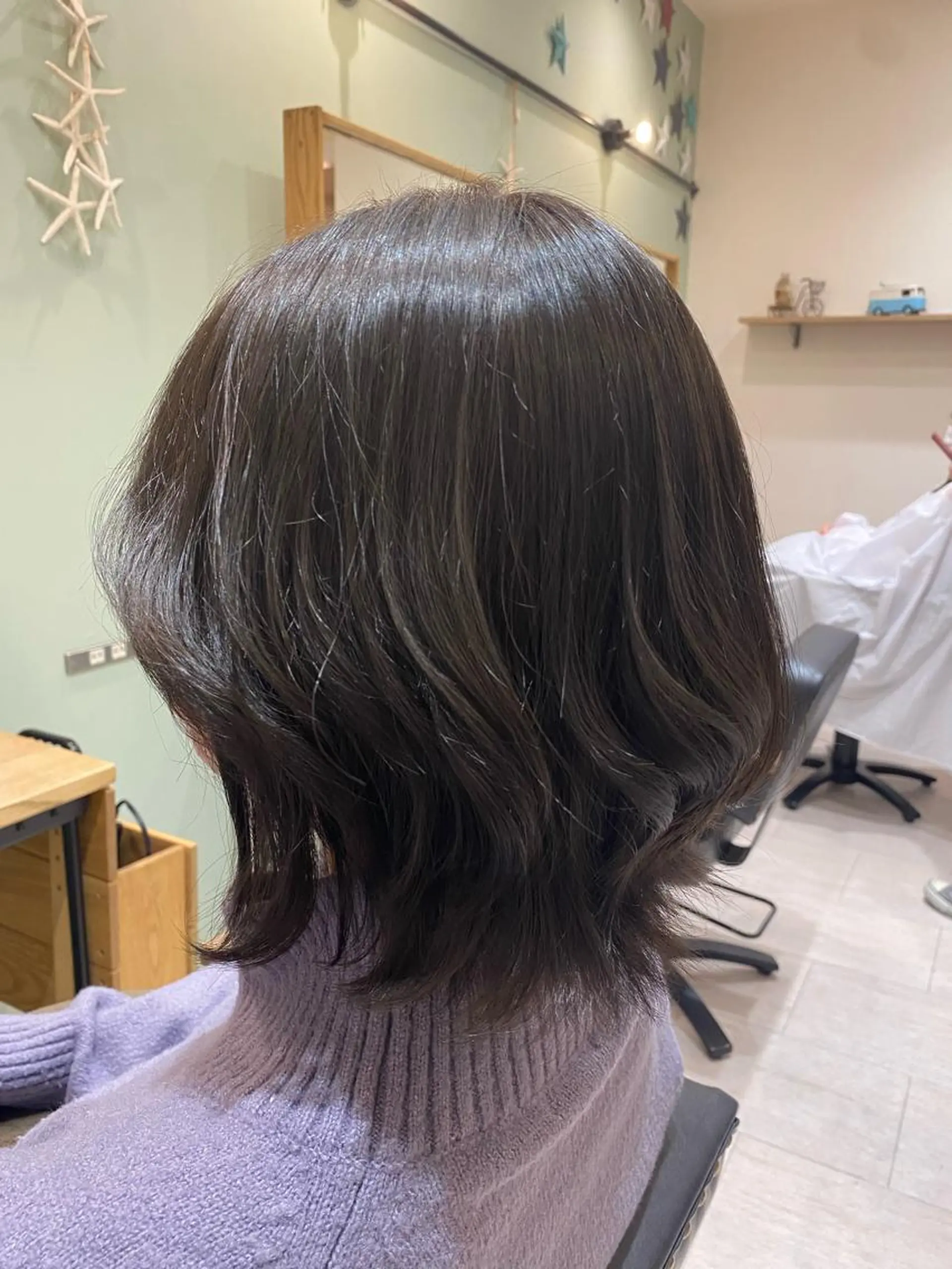 ミディアム 韓国風カラー 韓国風ヘア カット ヘアカラー 韓国トレンドヘア しゅーやのヘアスタイル