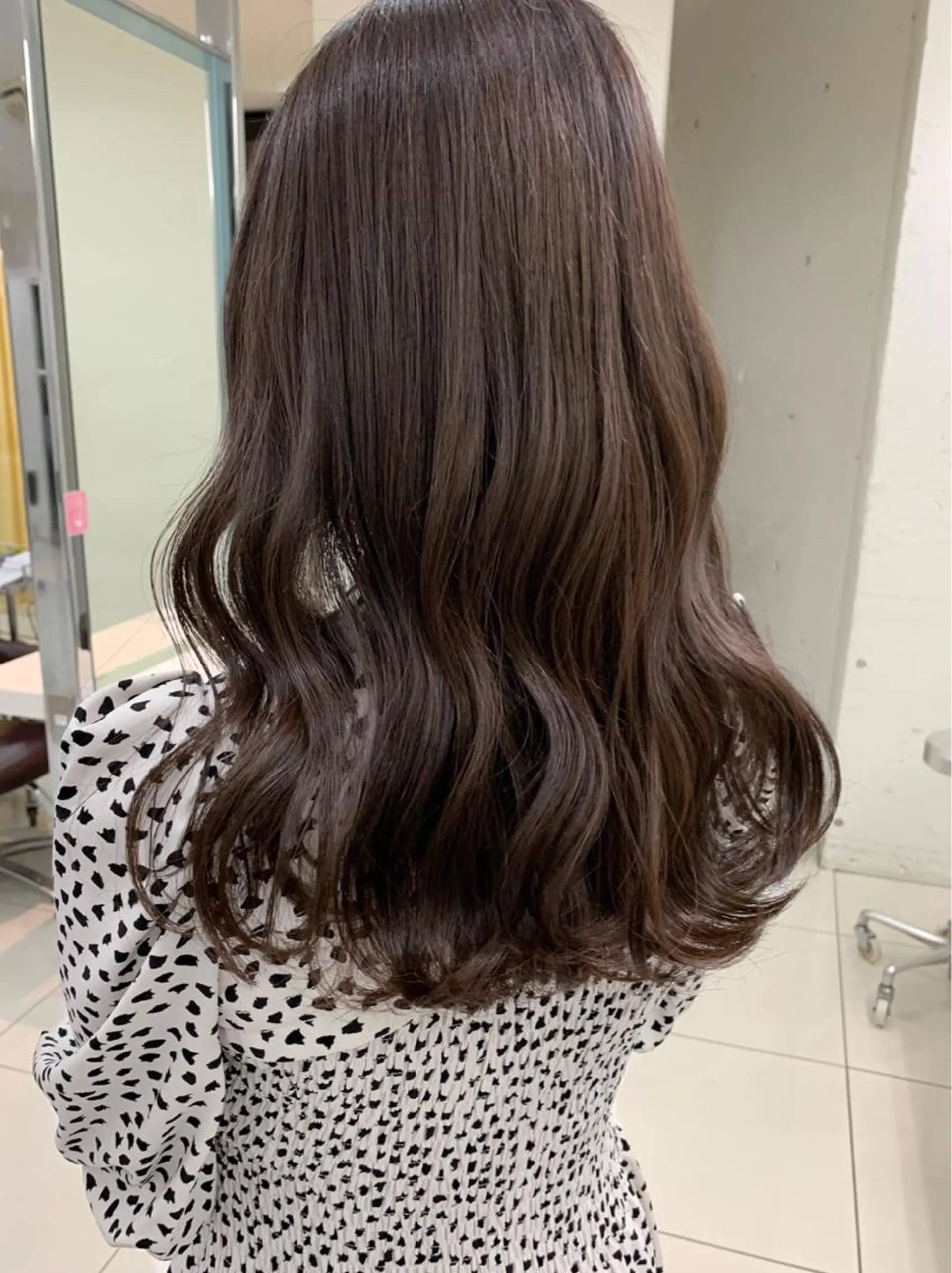 セミロング カラー ブラウンカラー 原宿パーマ kazuのヘアスタイル
