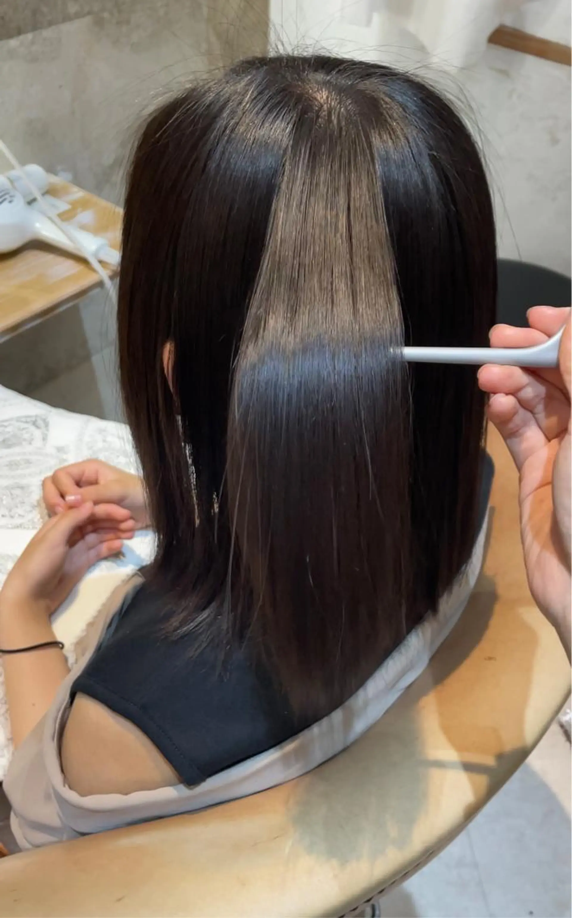 ミディアム 縮毛矯正 Lond Alexia所属・sakura/韓国 ガーリー/ワンホンのヘアスタイル