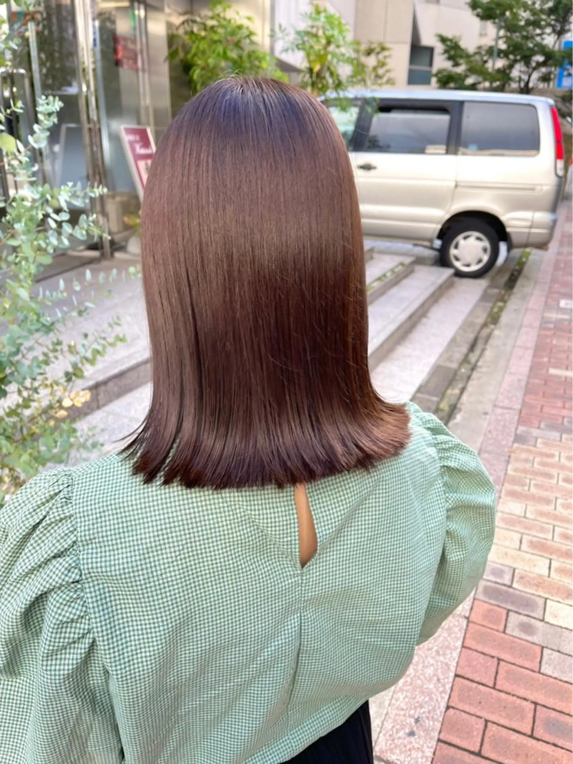 ミディアム 切りっぱなしボブ ボブ HARONA所属・渡邊 恭汰のヘアスタイル