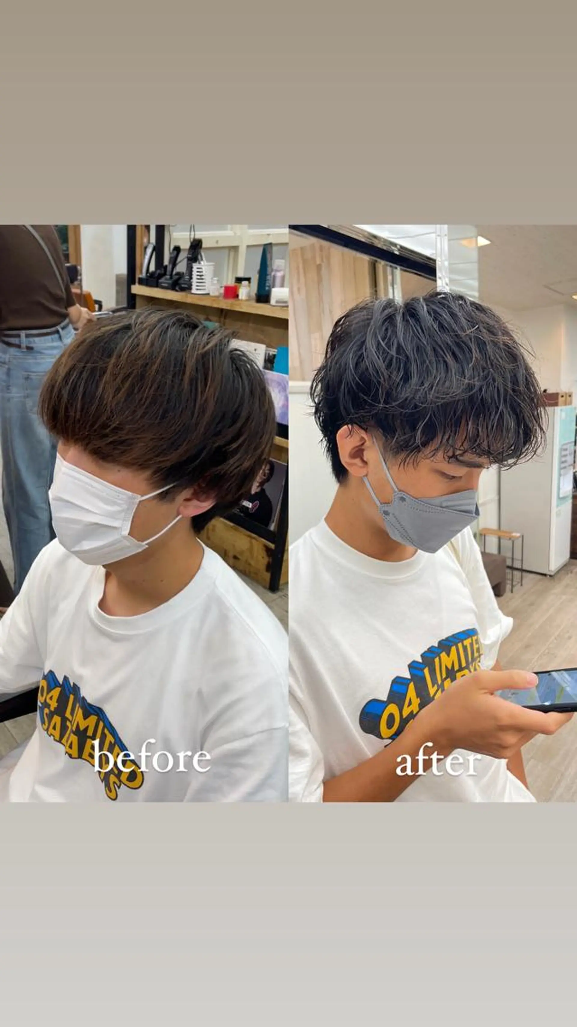 ショート パーマ メンズ HIKARU副店長/ ✨️髪質改善のヘアスタイル