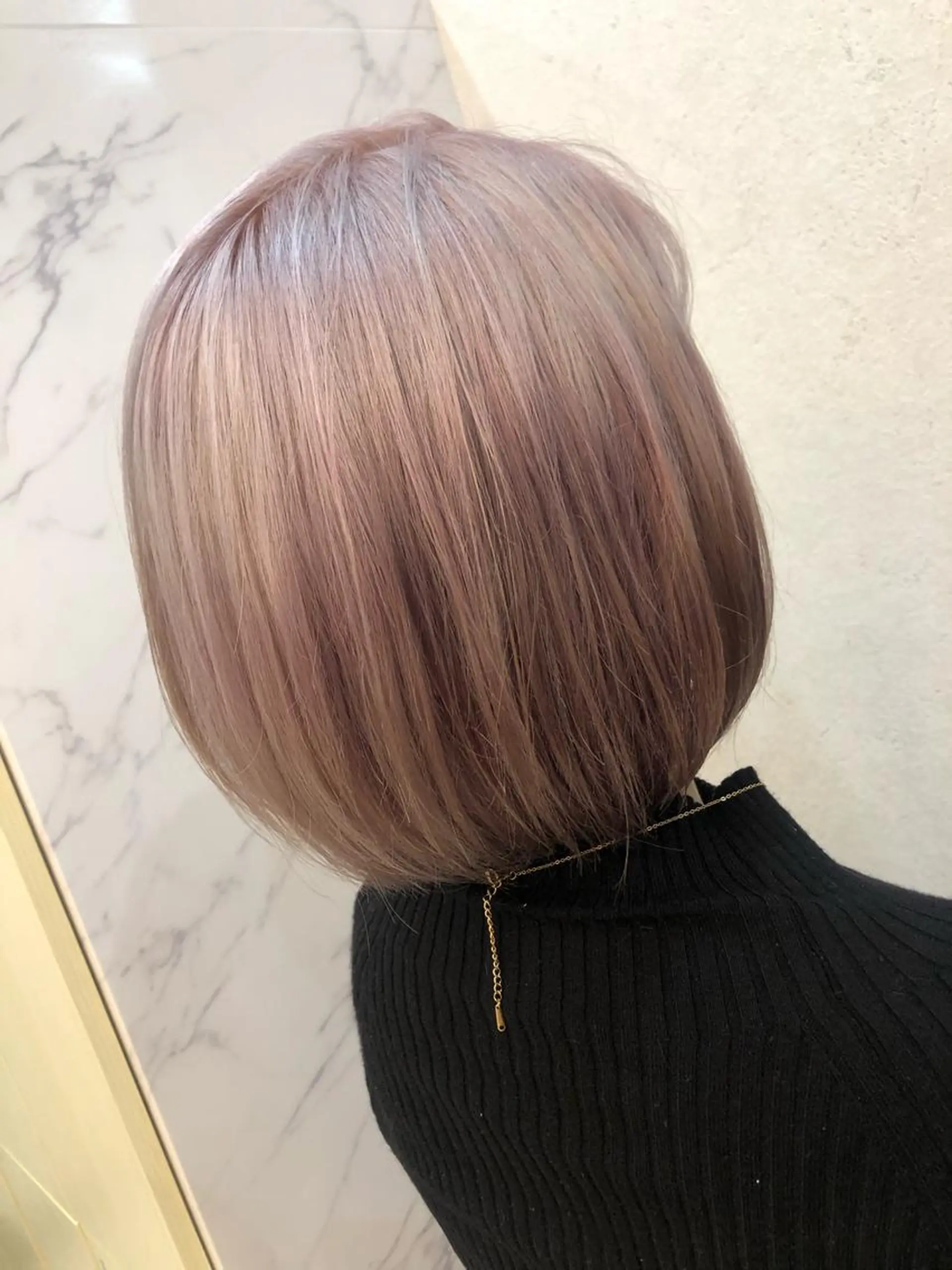 ミディアム ヘアカラー 塚本 文奈のヘアスタイル