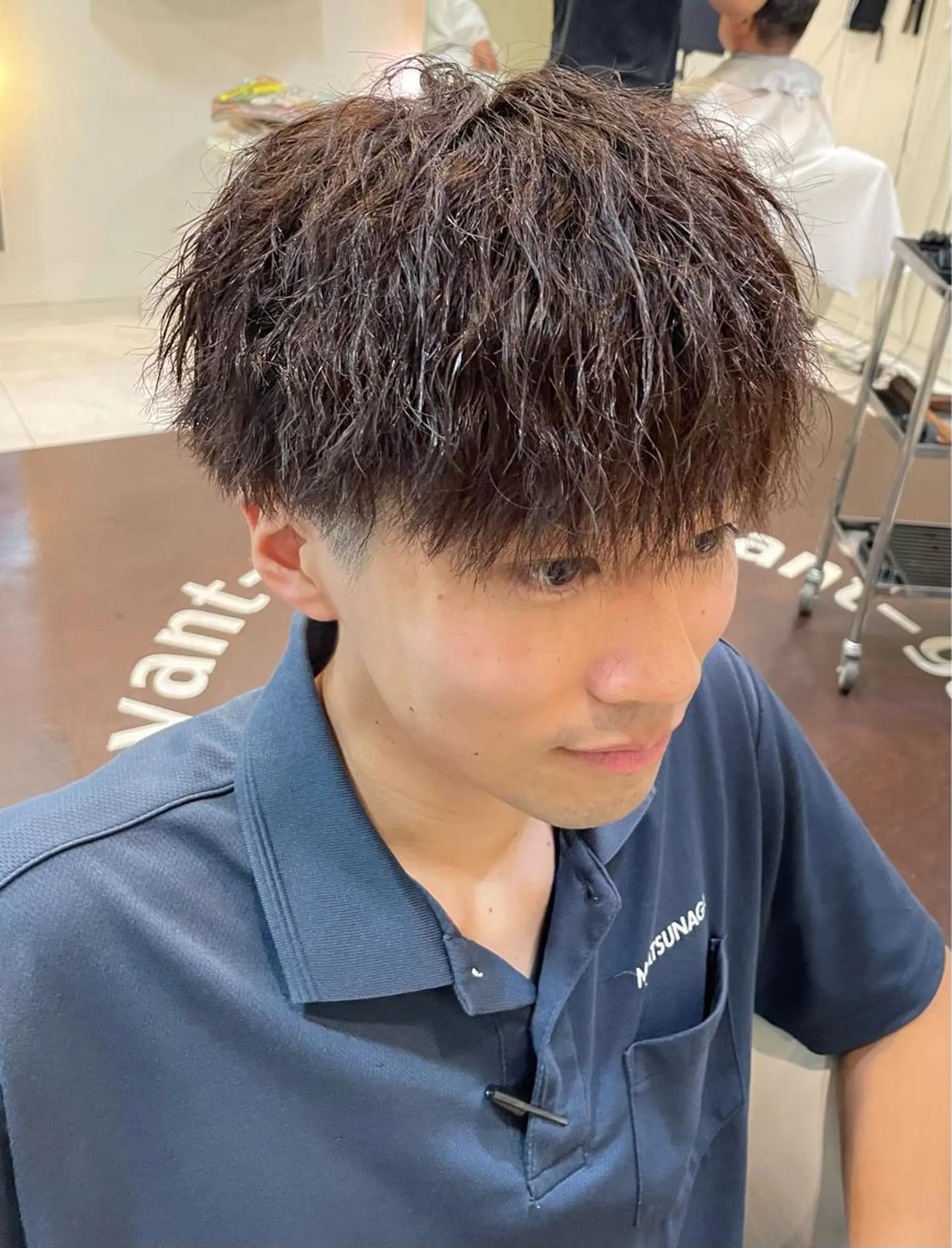 カラー パーマ メンズ マッシュ メンズパーマ ツイストスパイラルパーマ スパイラルパーマ カット パーマ トリートメント 長屋 裕也のヘアスタイル