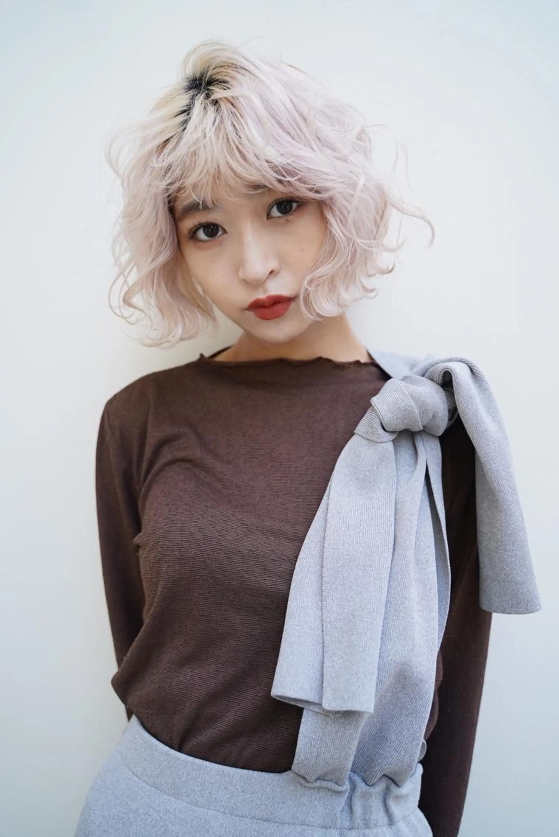 ミディアム カラー ヘアアレンジ ミディアムパーマ アクアカラー ダブルカラー グラデーションカラー ハイライトカラー 💈Chlom💈_ 公式_NewOpenのヘアスタイル