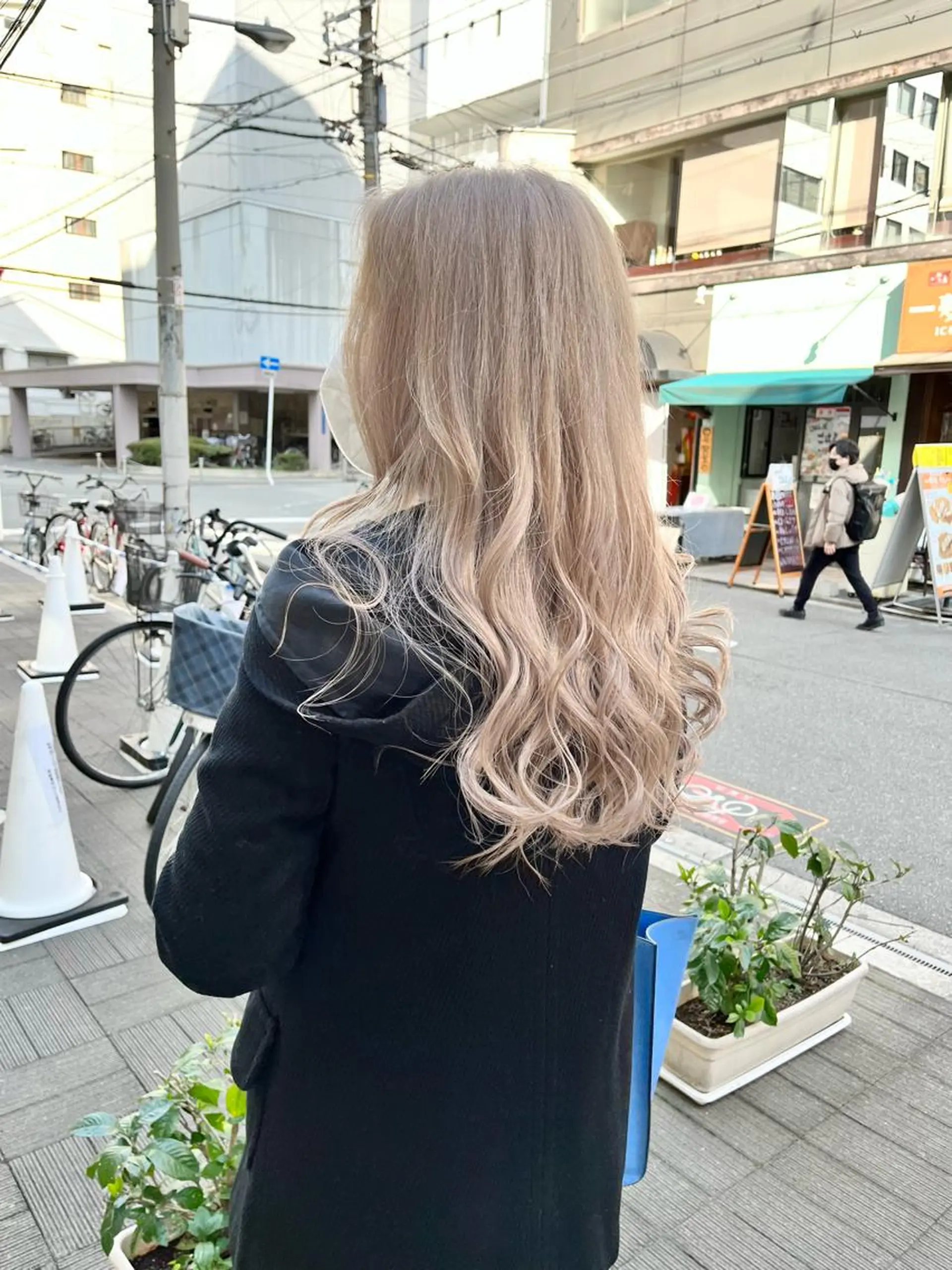 ロング カラー ベージュカラー ブリーチ ブロンド ケアブリーチ ダブルカラー カット ヘアカラー ショート/パーマ/ カラー/FUKOのヘアスタイル