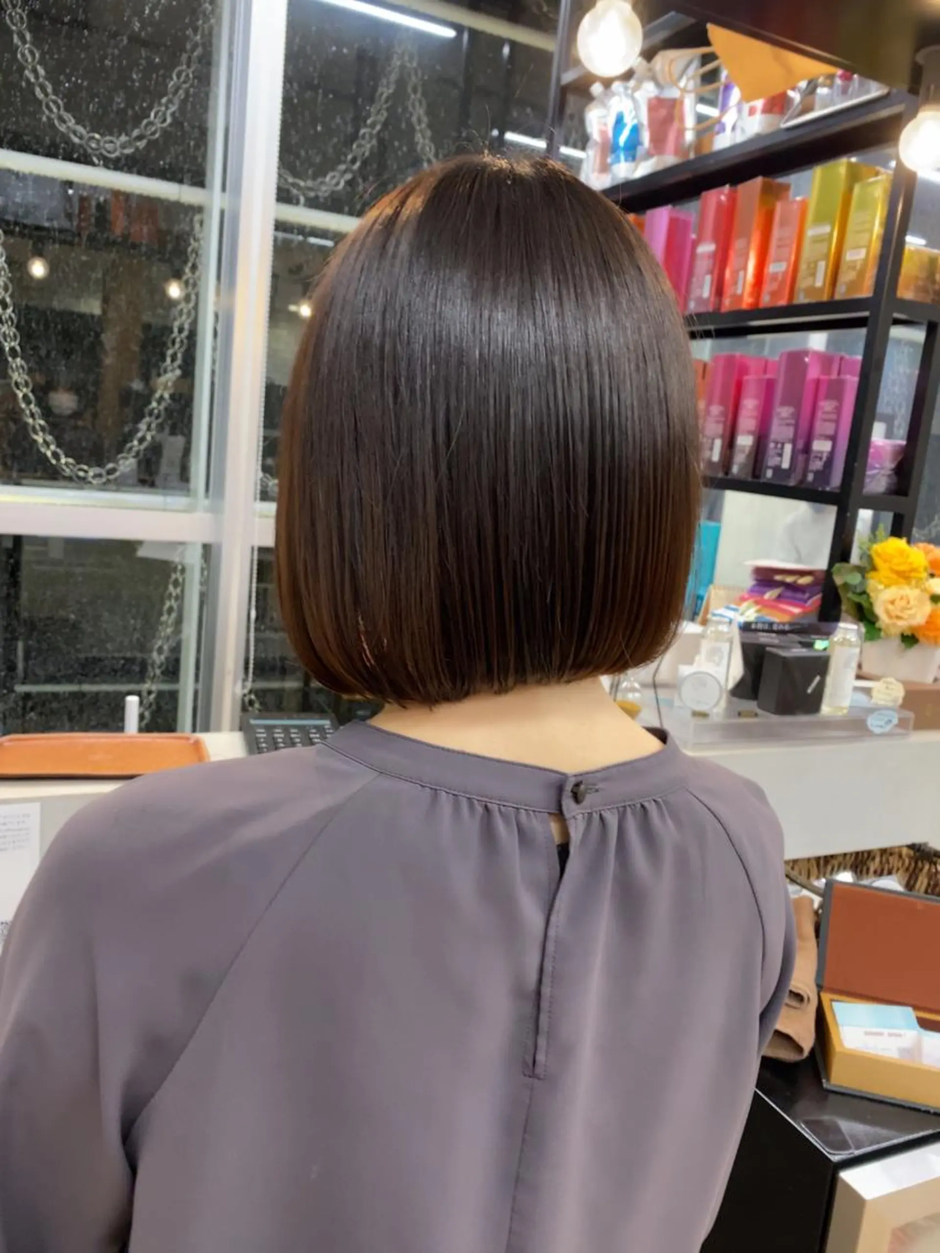 ミディアム カラー パーマ ヘアアレンジ Riposo.所属・✨似合わせカラー✨ 奈須晴香のヘアスタイル
