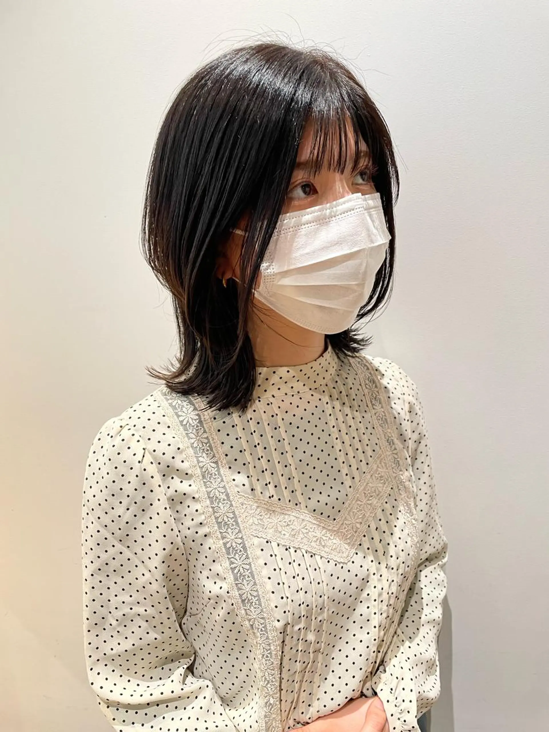ミディアム カラー カット ヘアカラー トリートメント ヘッドスパ gotoday　shaire　saron所属・miu. ボブ/透け感カラーのヘアスタイル