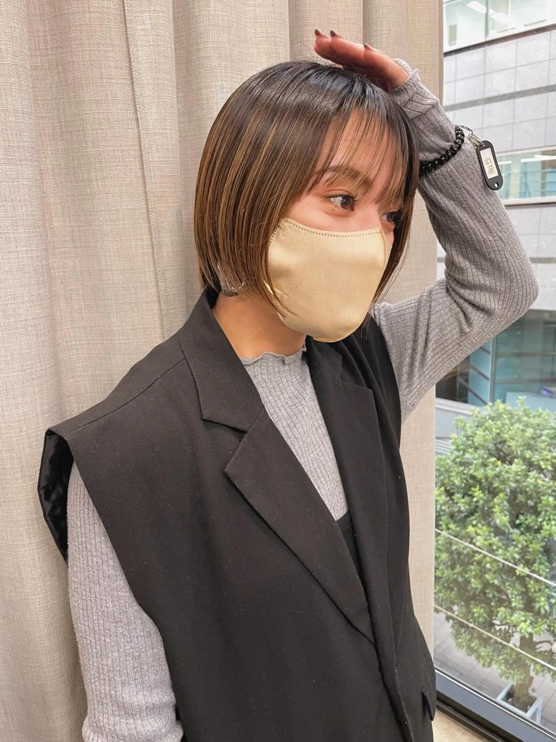 ショート カット ヘアカラー トリートメント 石上 沙也香のヘアスタイル