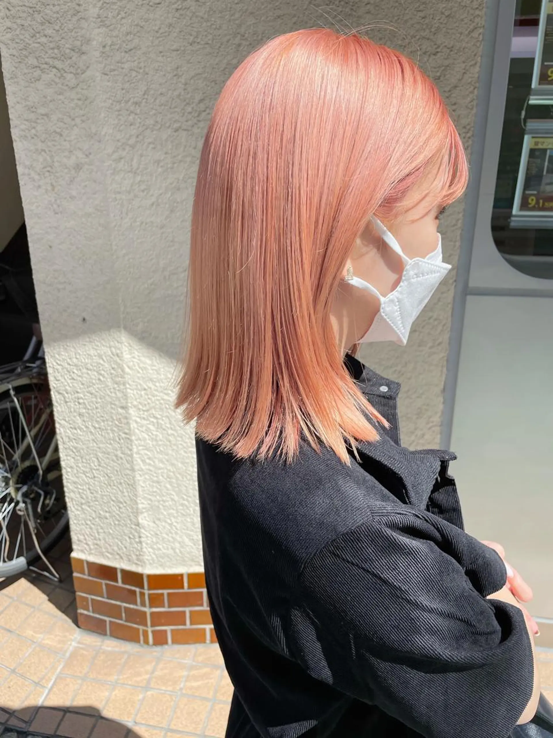 ミディアム カラー ヘアアレンジ 丸山渉/パーマ エフェクトブリーチのヘアスタイル