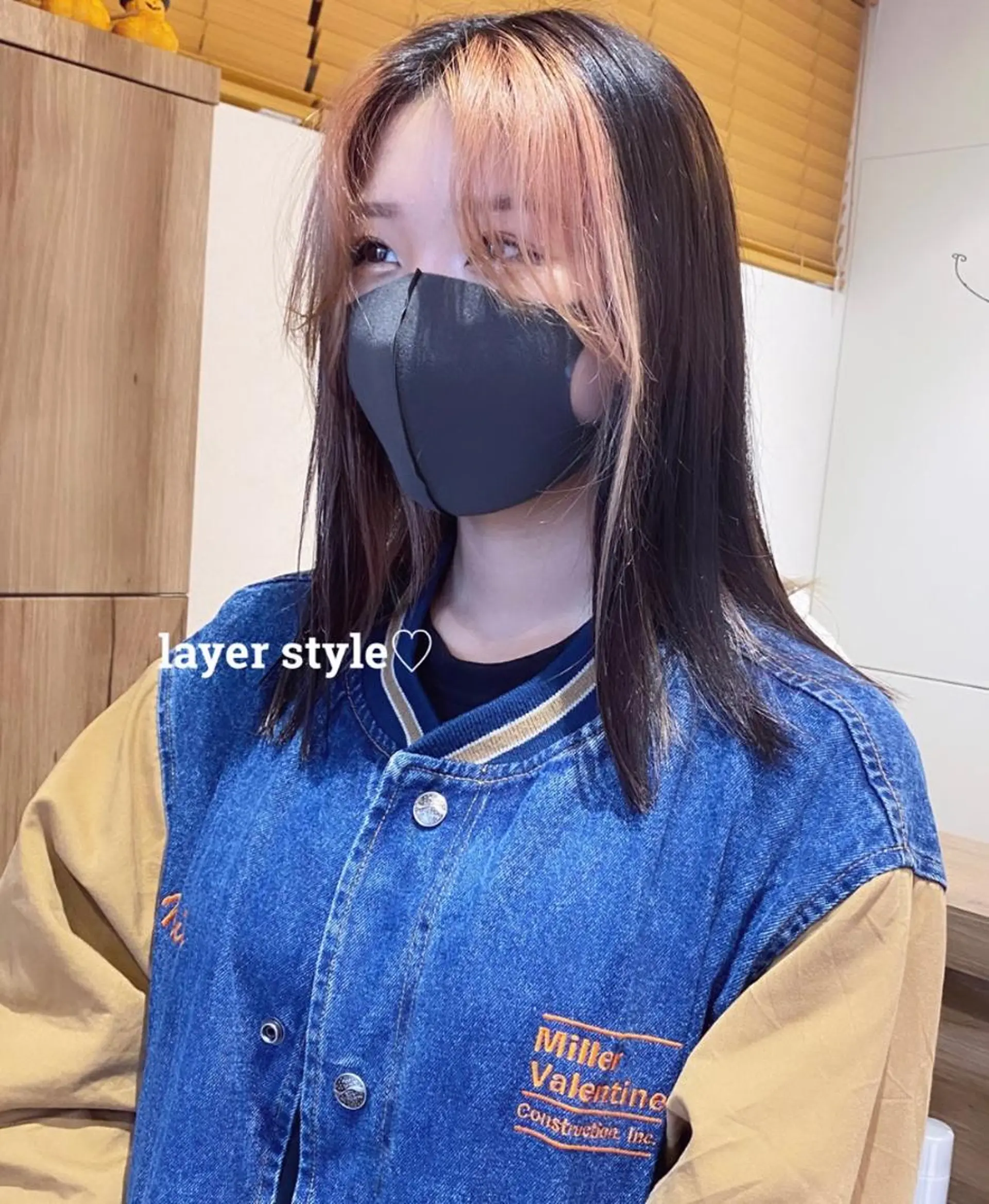 セミロング 顔まわりレイヤー 顔周りカット レイヤーカット カット ブリーチ/レイヤー/ 顔周りカット/リズ♡のヘアスタイル