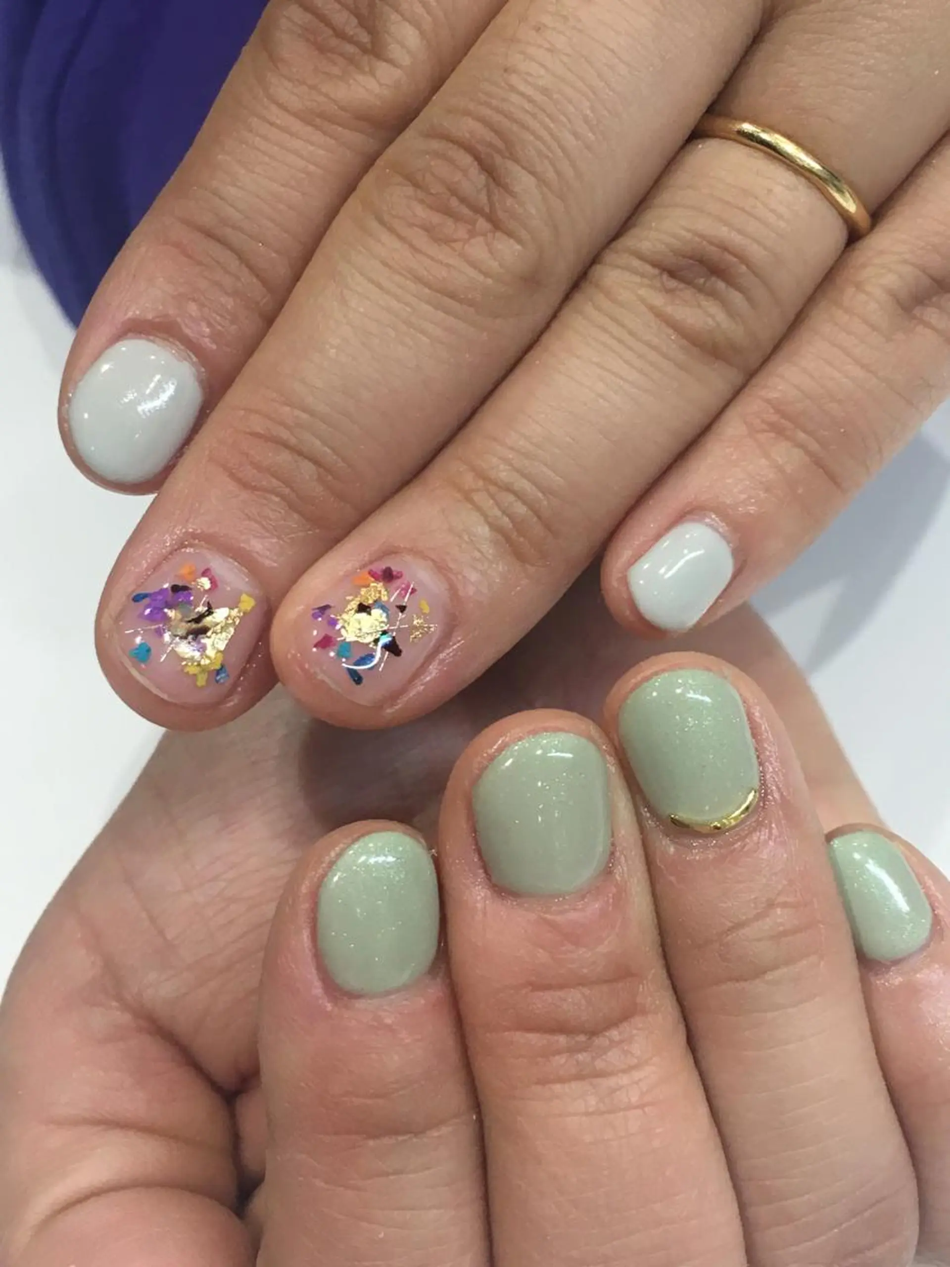 ネイル クリアネイル フラワーネイル 佐藤 まりえのネイルデザイン