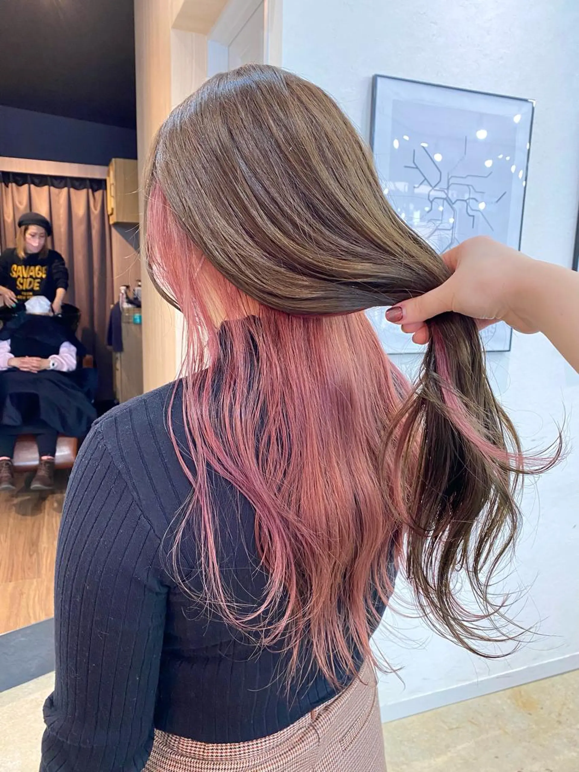 ロング カラー ヘアアレンジ ヘアカラー ♡韓国風ヘア 🐈♡MIHOのヘアスタイル