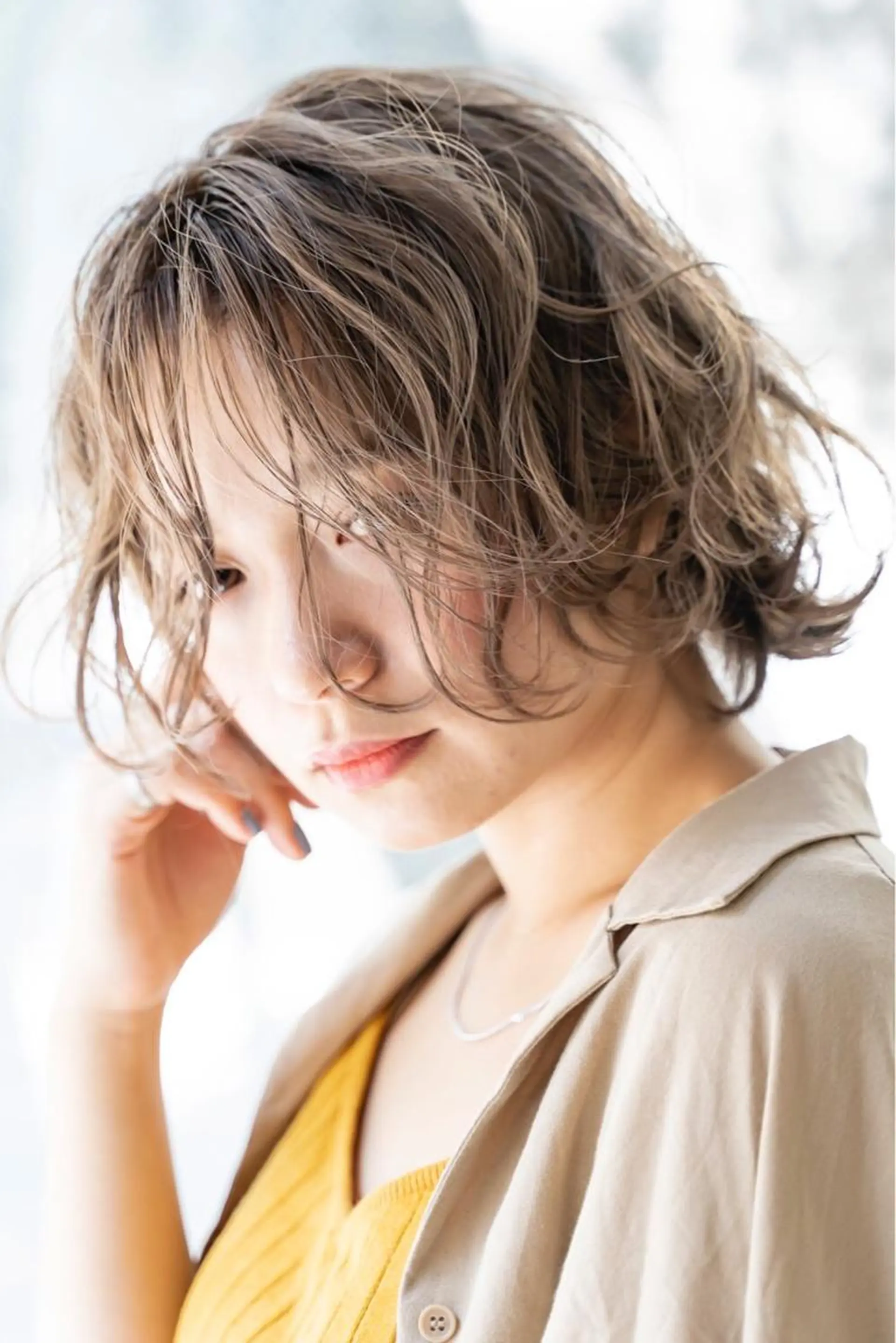 ミディアム パーマ ネイル カット ヘアカラー トリートメント current所属・お洒落カジュアル 💫高橋優也💫のヘアスタイル
