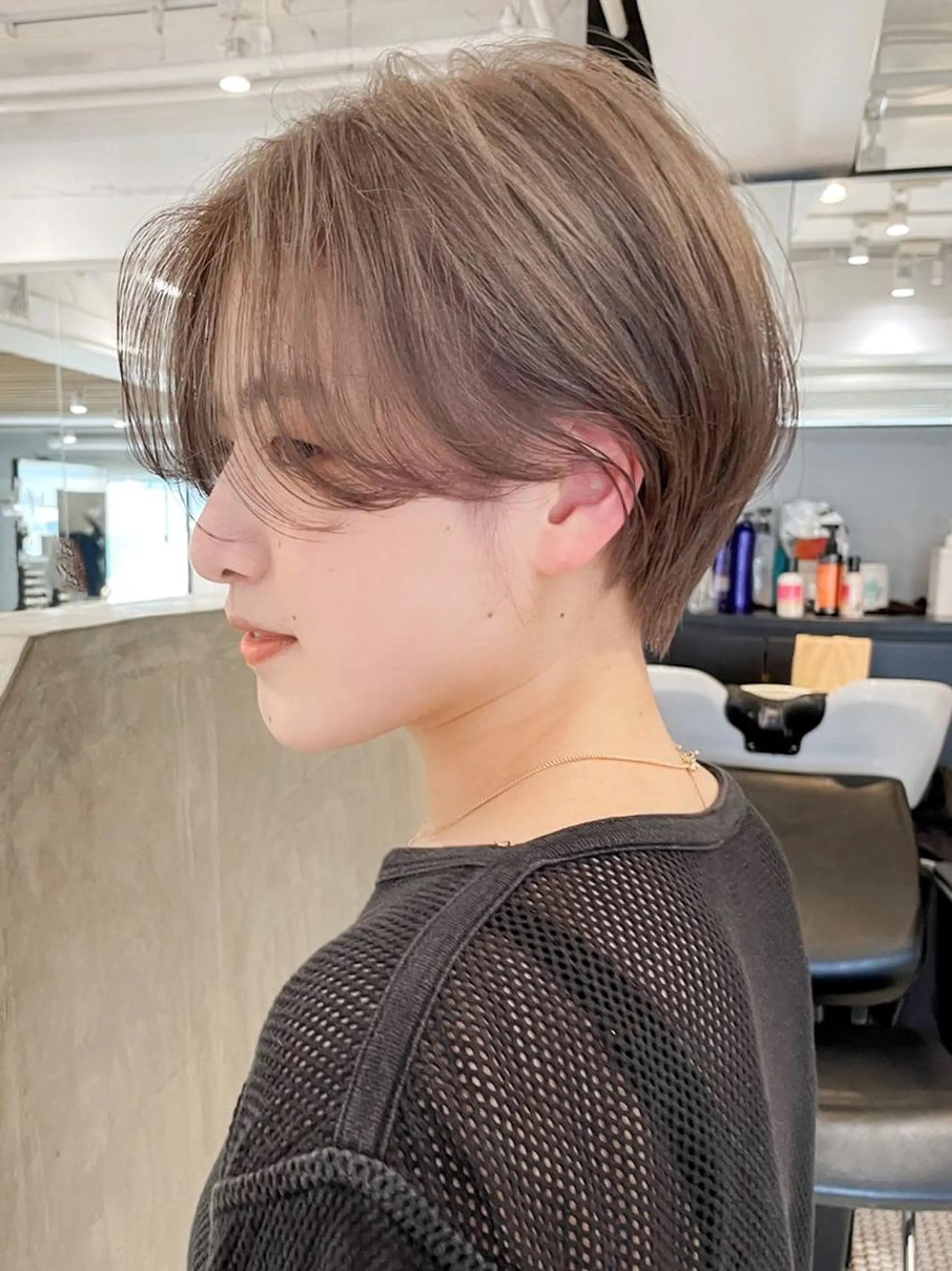 ショート カラー パーマ ヘアアレンジ ブラウンカラー ショートヘア カット ヘアカラー トリートメント ITbyALBUM 八王子店のヘアスタイル