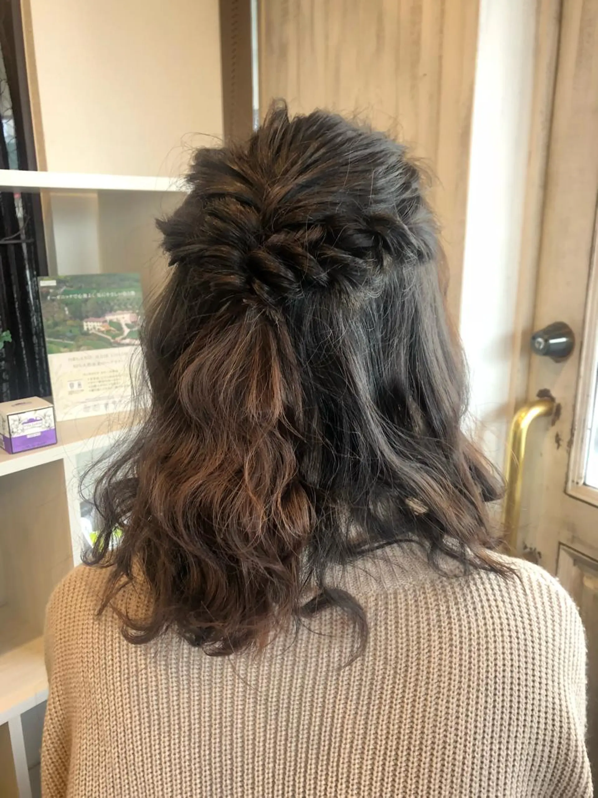 セミロング ヘアアレンジ ヘアセット MOLLA 浅香山店所属・谷口ゆめ/美眉 ワックス/縮毛矯正のヘアスタイル
