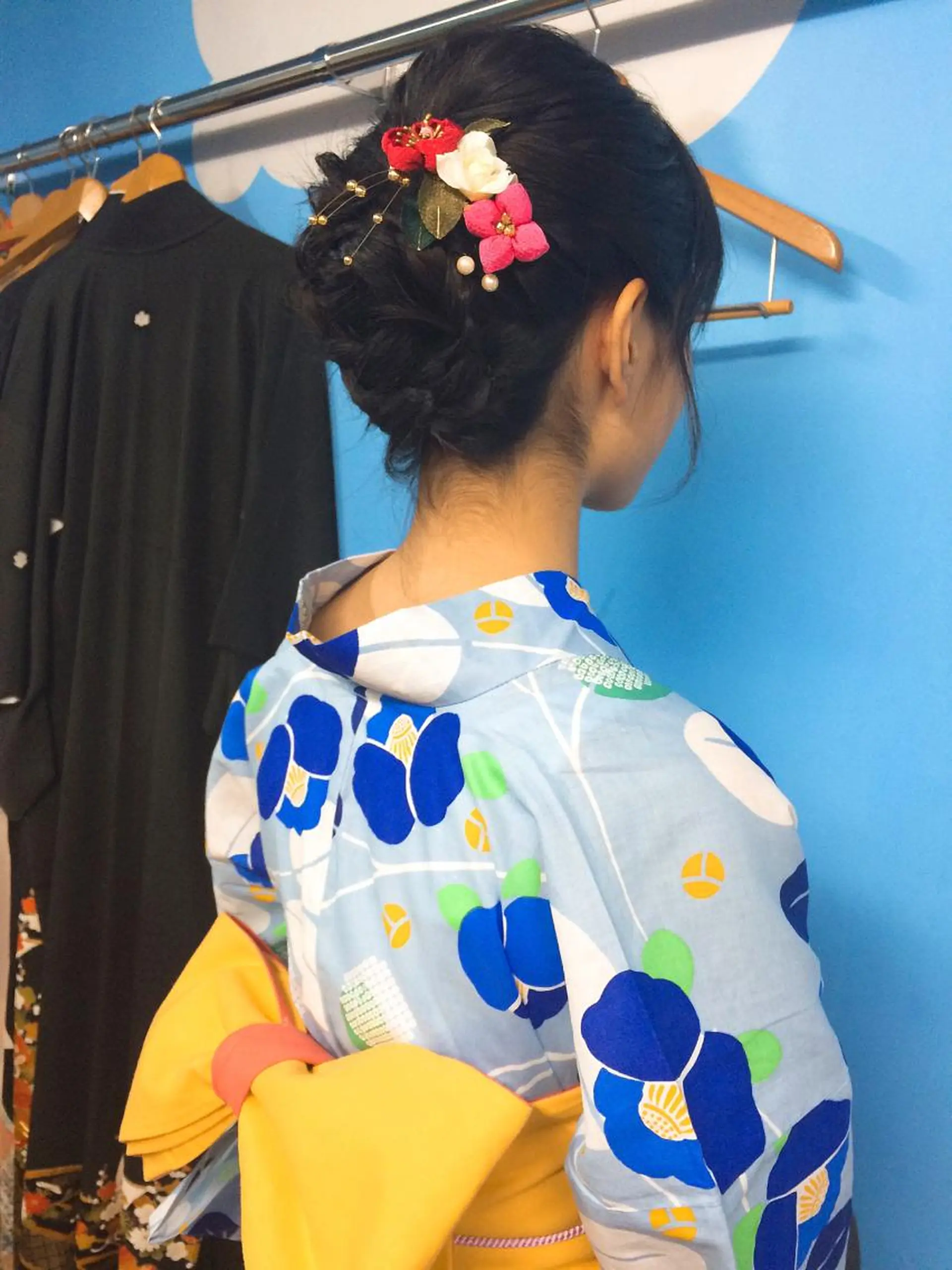 ヘアアレンジ 髪飾り 浴衣 大野 まゆのヘアスタイル