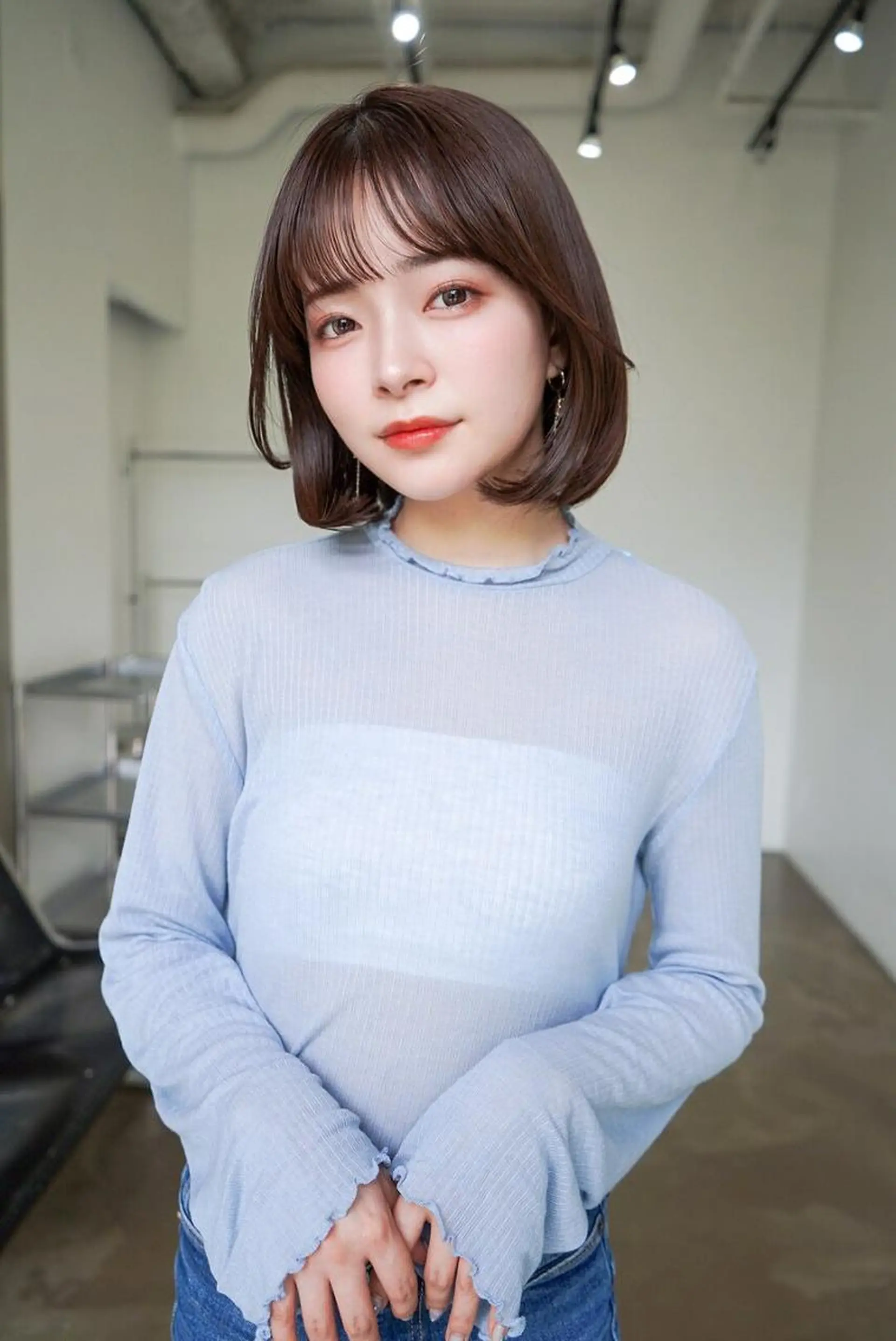 カラー ショート カット ヘアカラー トリートメント ANGELICA 難波店のヘアスタイル