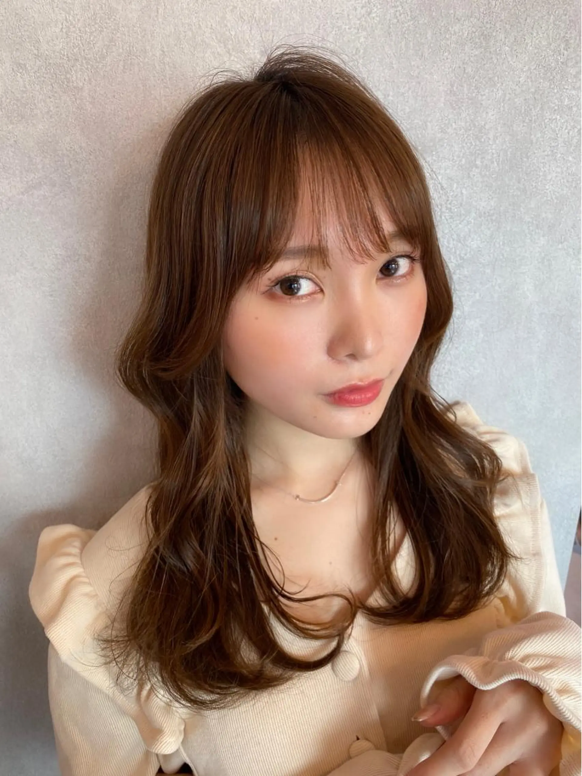 セミロング カラー シールエクステ セミロングパーマ ブリーチ ケアブリーチ ダブルカラー カット トリートメント 新宿/韓国風レイヤー 髪質改善/渋谷直樹のヘアスタイル