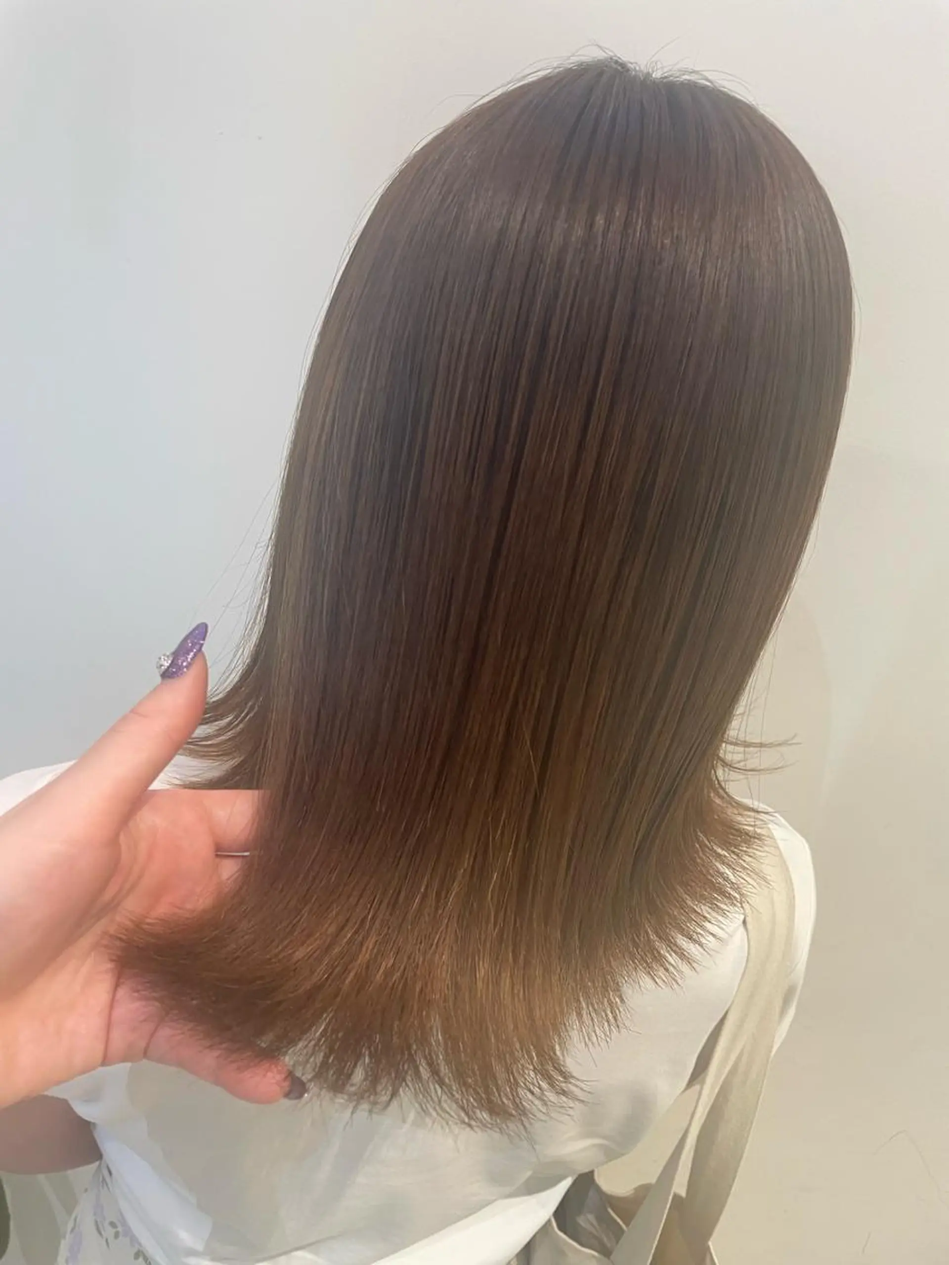 ミディアム 縮毛矯正 極艶透明感カラー💖 髪質改善/出雲つぐみのヘアスタイル