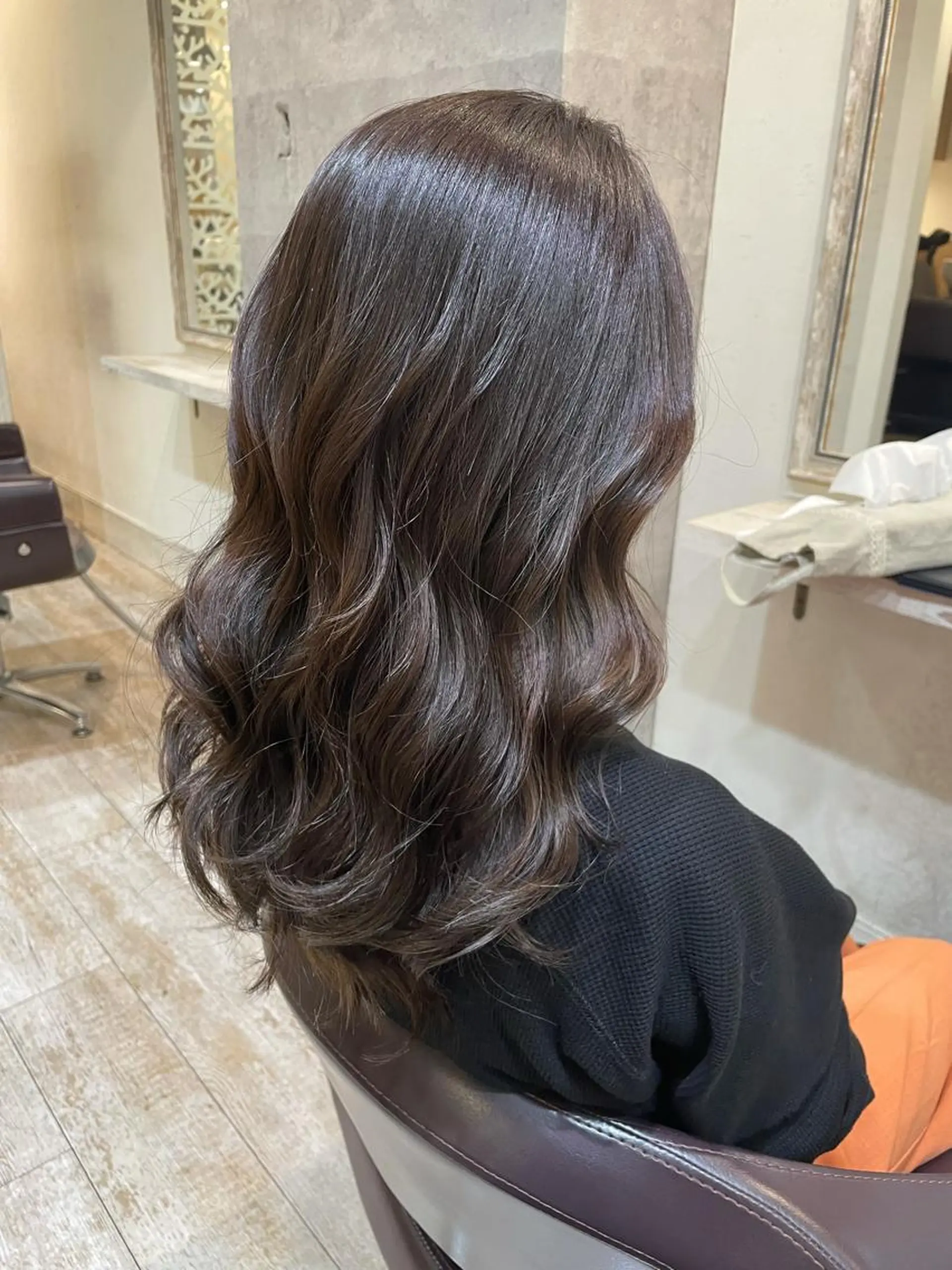 ロング カラー カット ヘアカラー トリートメント Agu hair verse所属・小顔/似合わせカット 杉山莉菜のヘアスタイル