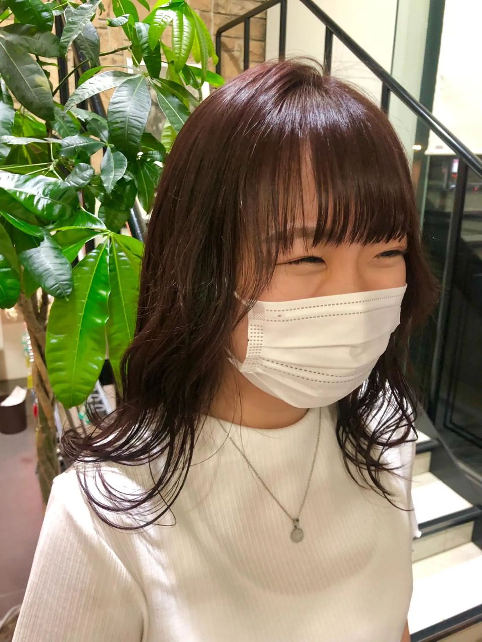 ミディアム カラー ヘアアレンジ ヘアカラー チャンモリパーマ/韓 国/Minami🦋のヘアスタイル