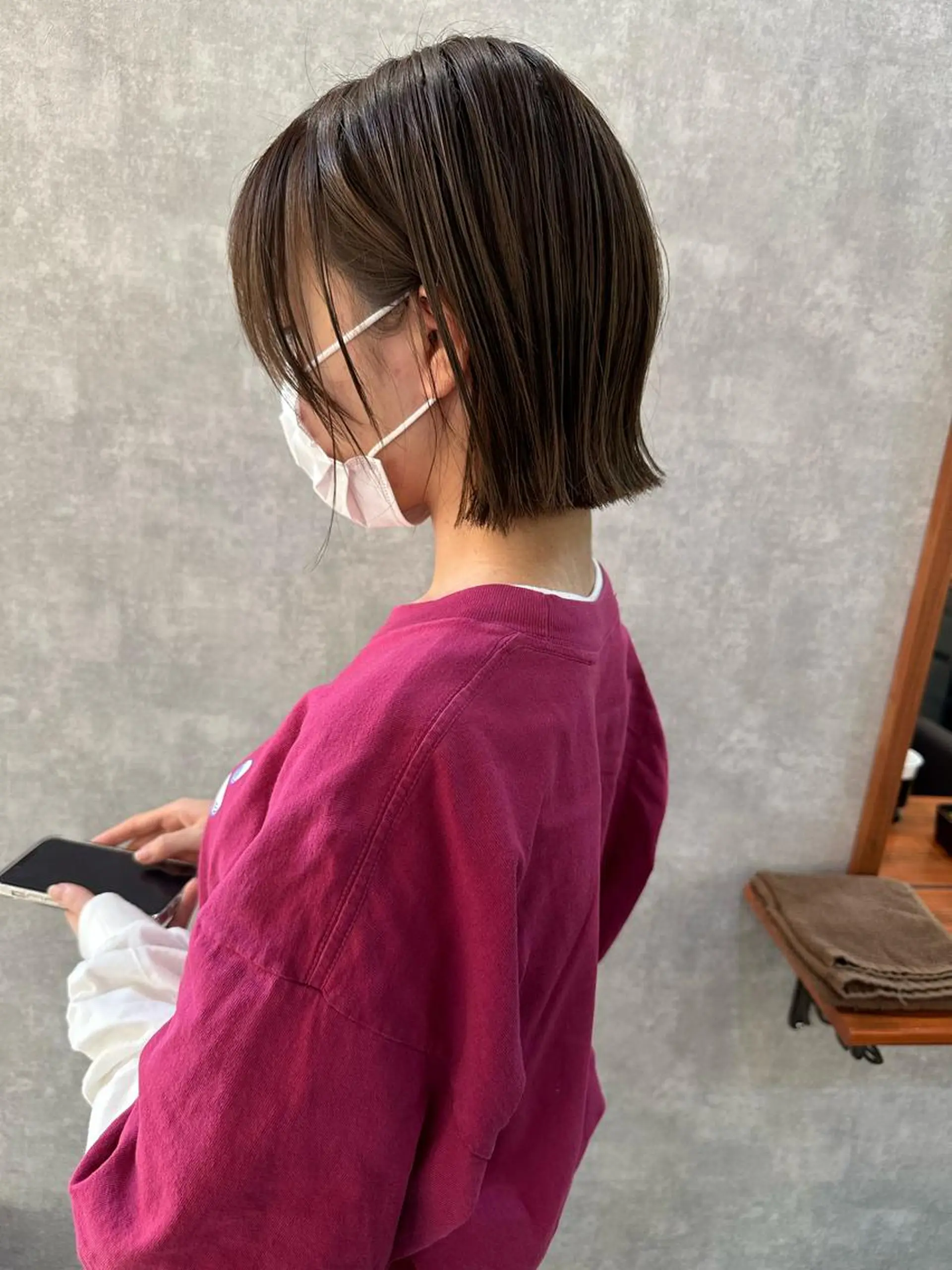 ショート 切りっぱなしボブ ショートボブ ハンサムショート 丸みショート アッシュ C’LD hair produce /シールドヘア所属・モテ髪/ボブ/ショー ト/アダチフウトのヘアスタイル